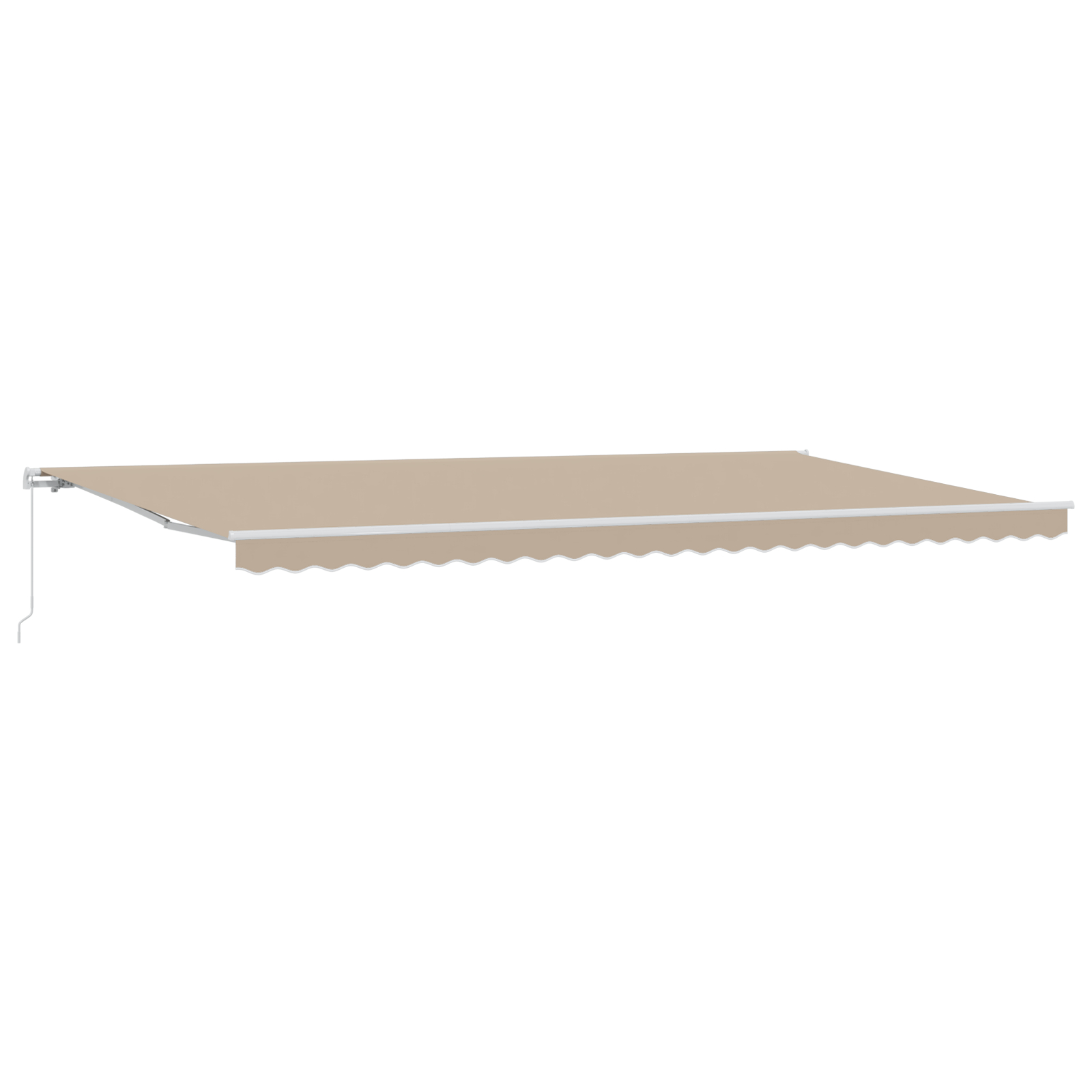 Thumbnail - vidaXL Manuelle Einziehbare Markise Beige 600x300 cm, Markisenersatzgewebe für 6x3 m Rahmen Beige
