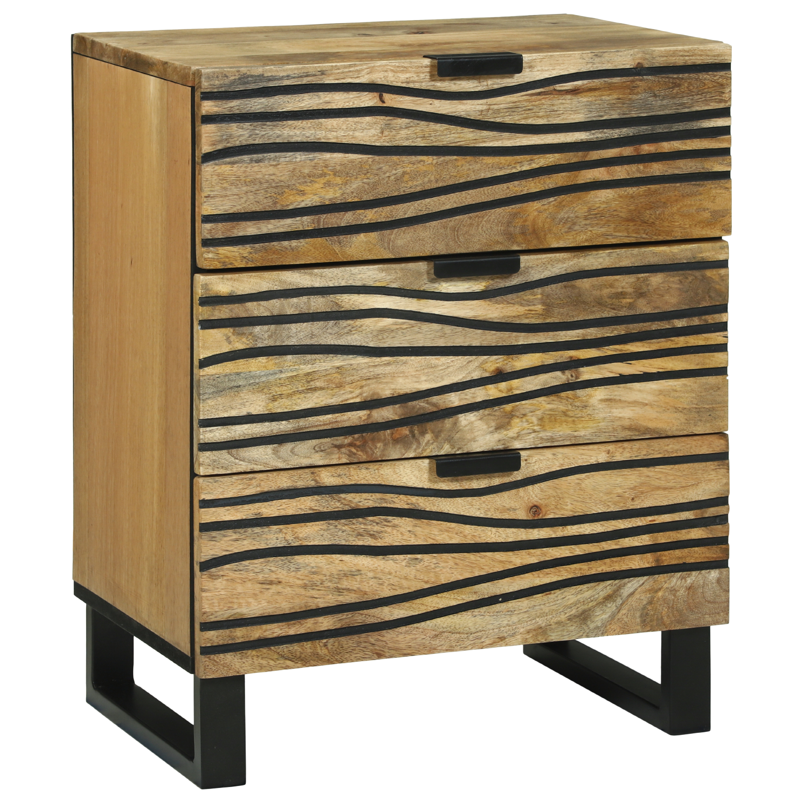 Noptiere dormitor - Cabinet de noapte 50x33x60 cm Lemn solid Mango