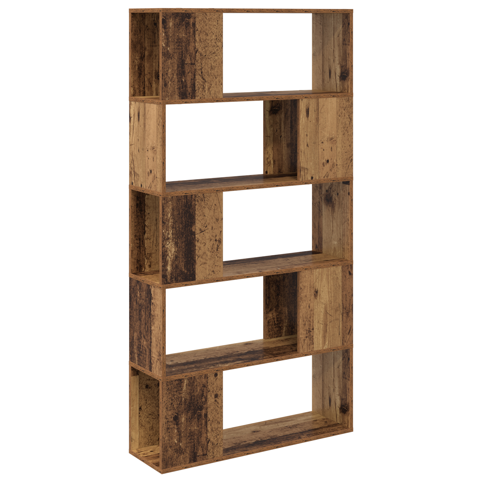vidaXL Opslageenheid Oude Hout Massief hout 80 x 24 x 155 cm - Afbeelding 2