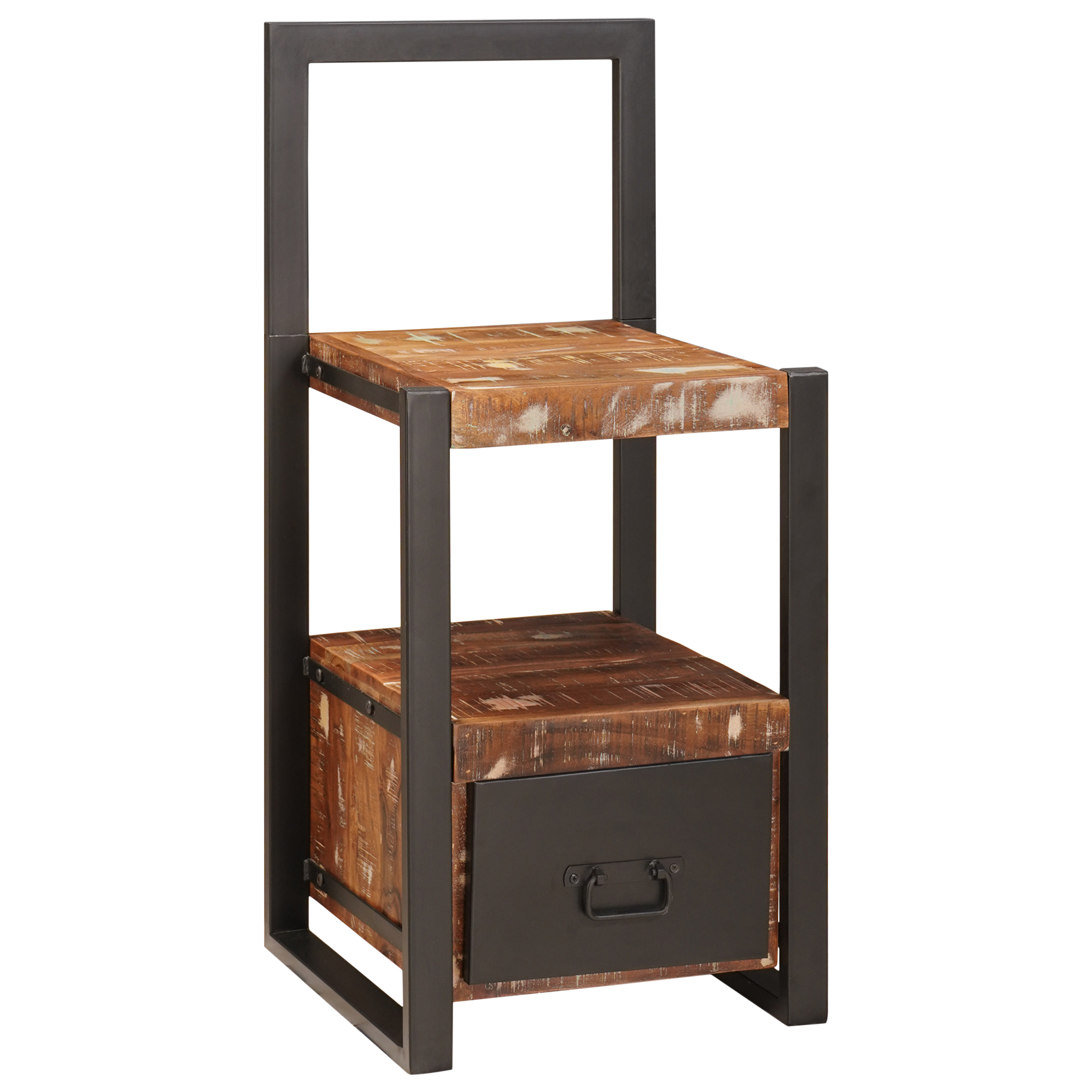 vidaXL Valet stojalo Večbarvno 40x40x90 cm Trden les, predelan