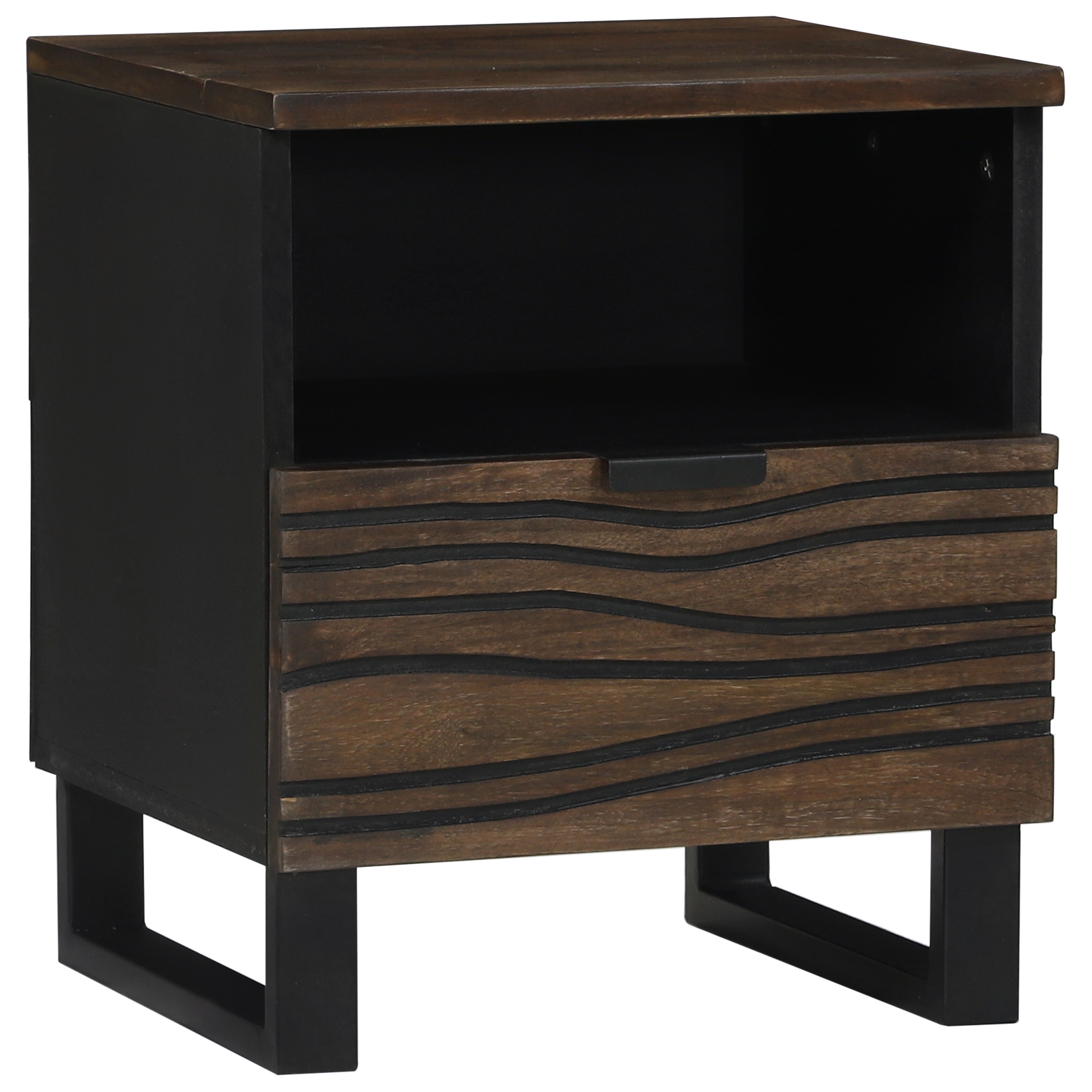 Mobilier noptieră 2 buc 40x33x46 cm Lemn solid de Nuc [3]