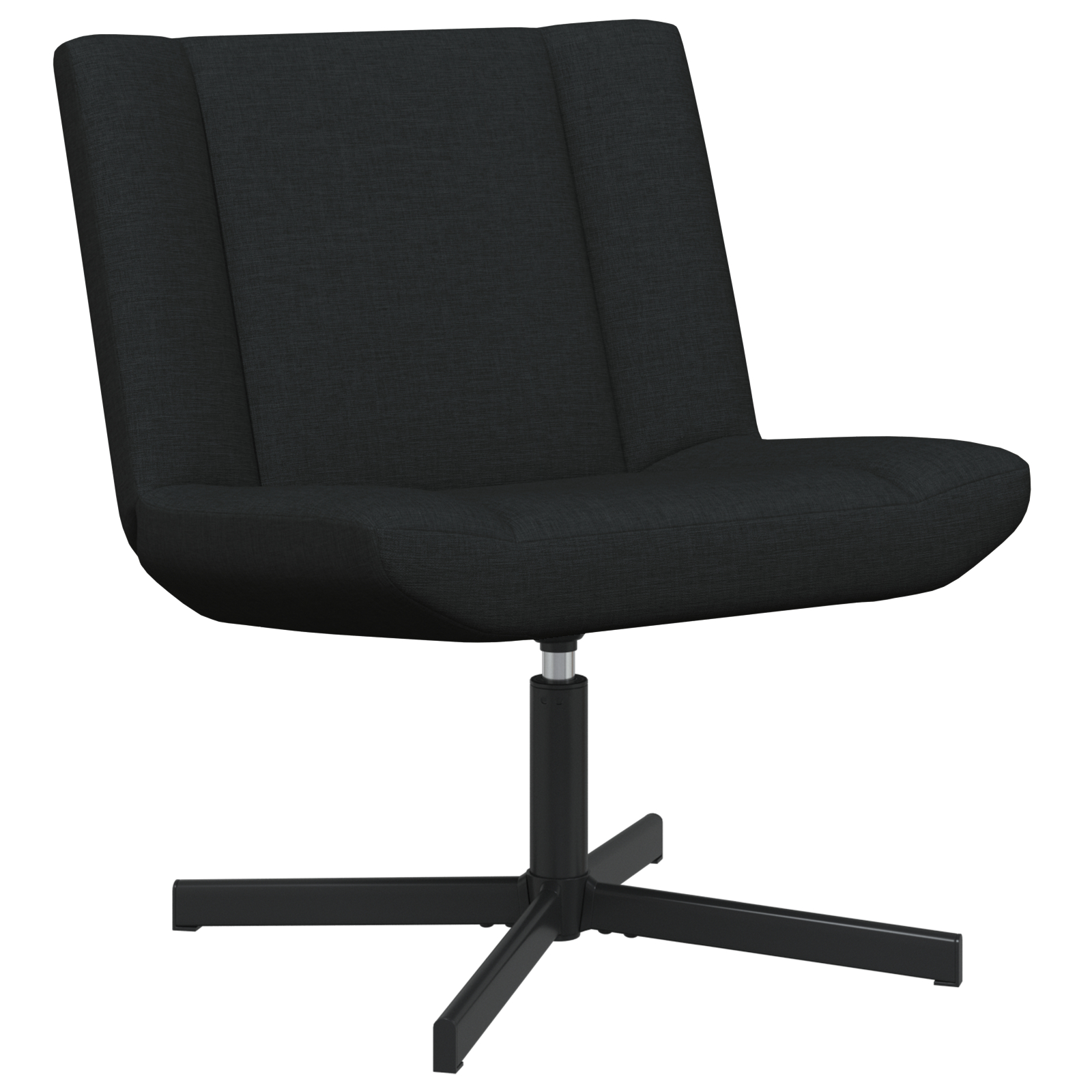 vidaXL Scaun Rotativ Negru Țesătură, Metal Standard Rotativ