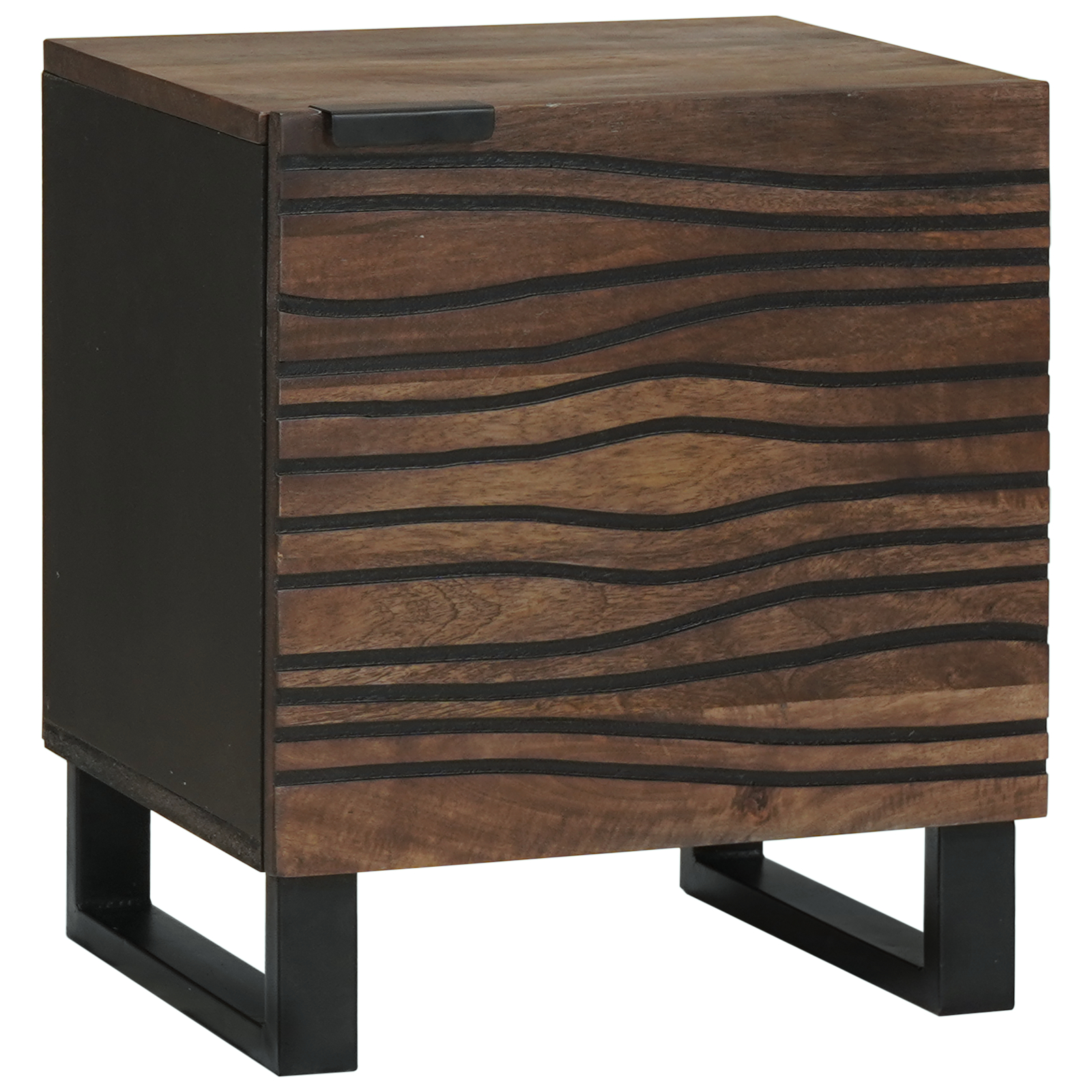 Mobilă și Mobilier - Cabinet de noptieră 40x33.5x46 cm Lemn masiv de nuc