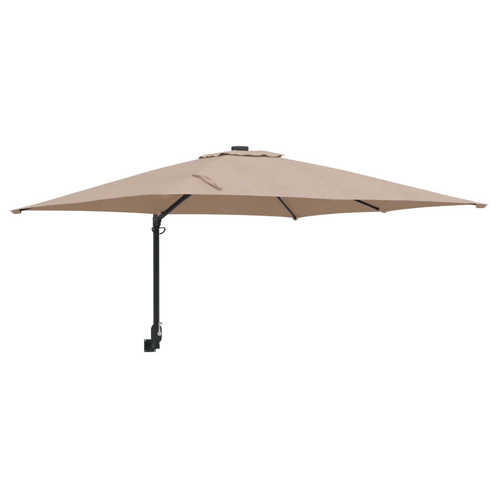 Thumbnail - vidaXL Patio-Schirm Taupe Polyester Groß Faltbar Rechteckig Modern