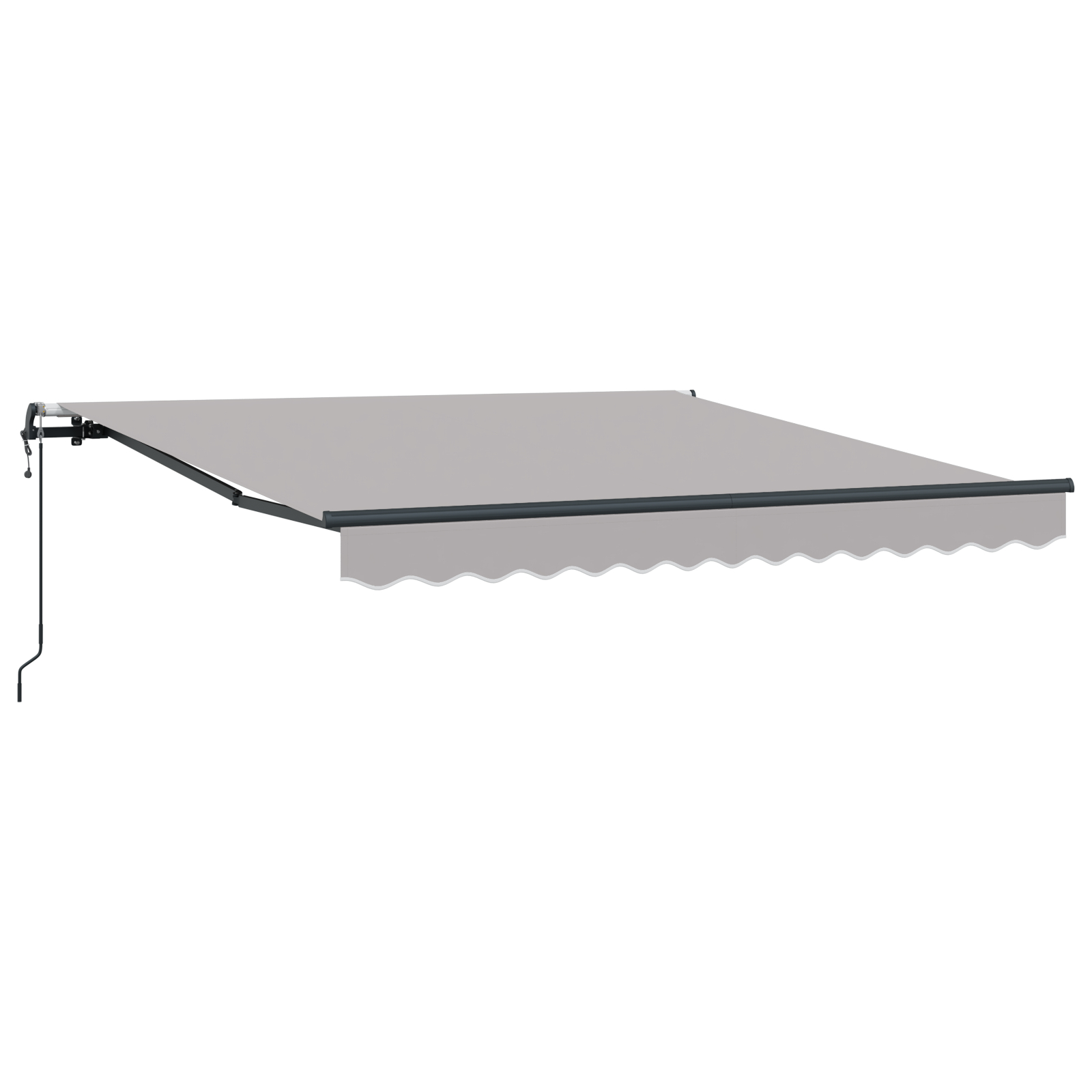 vidaXL Avtomatska Retraktibilna Tenda Svetlo Siva 300x250 cm, vidaXL Tenda za zamenjavo tkanine za okvir 3x2.5 m Svetlo Siva - Image 2