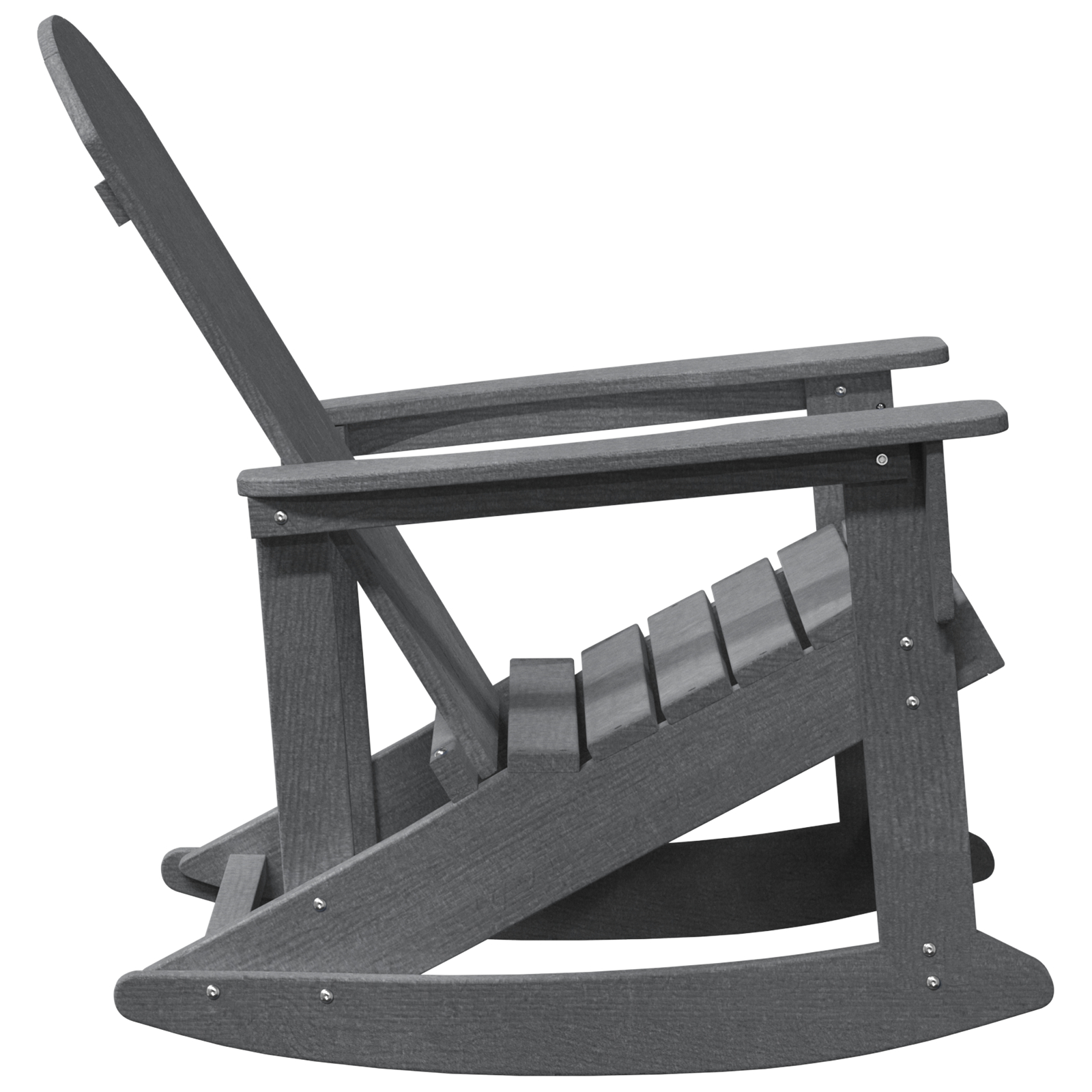 Scaun de balansoar Adirondack Gri deschis 73.5x92x90 cm HDPE [5]