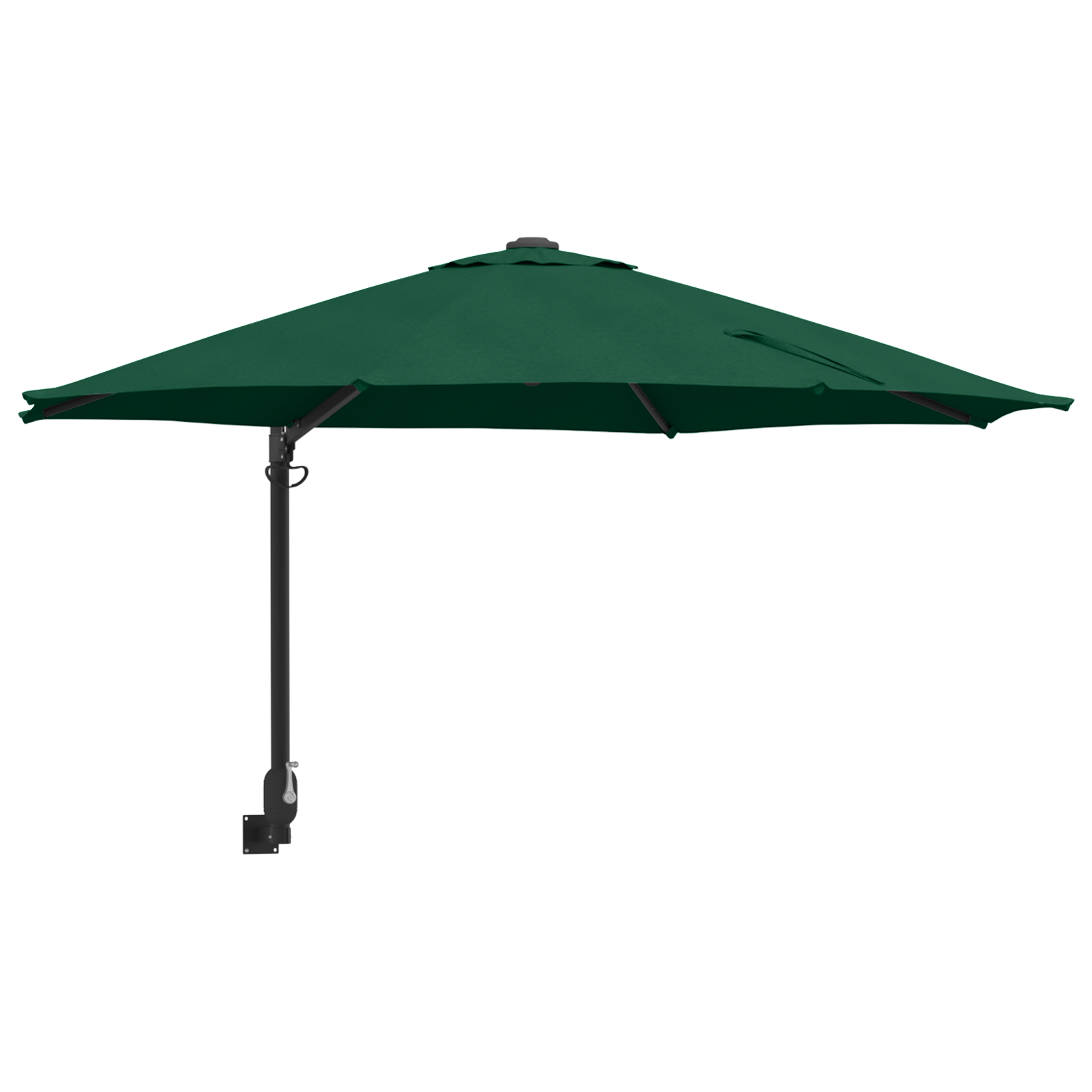 vidaXL Umbrelă de terasă verde mare Metal, Poliester Mare Înclinabilă