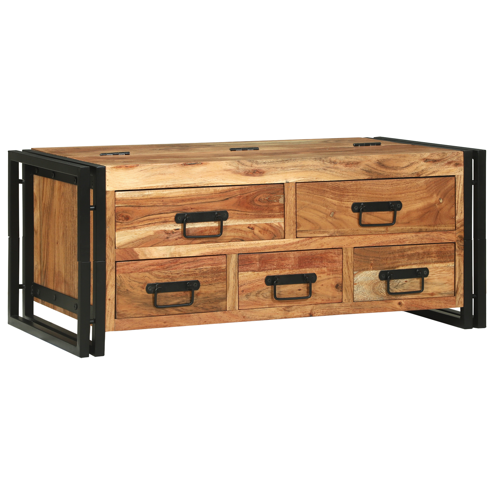 Couchtisch 90x50x38 cm Massivholz Akazie