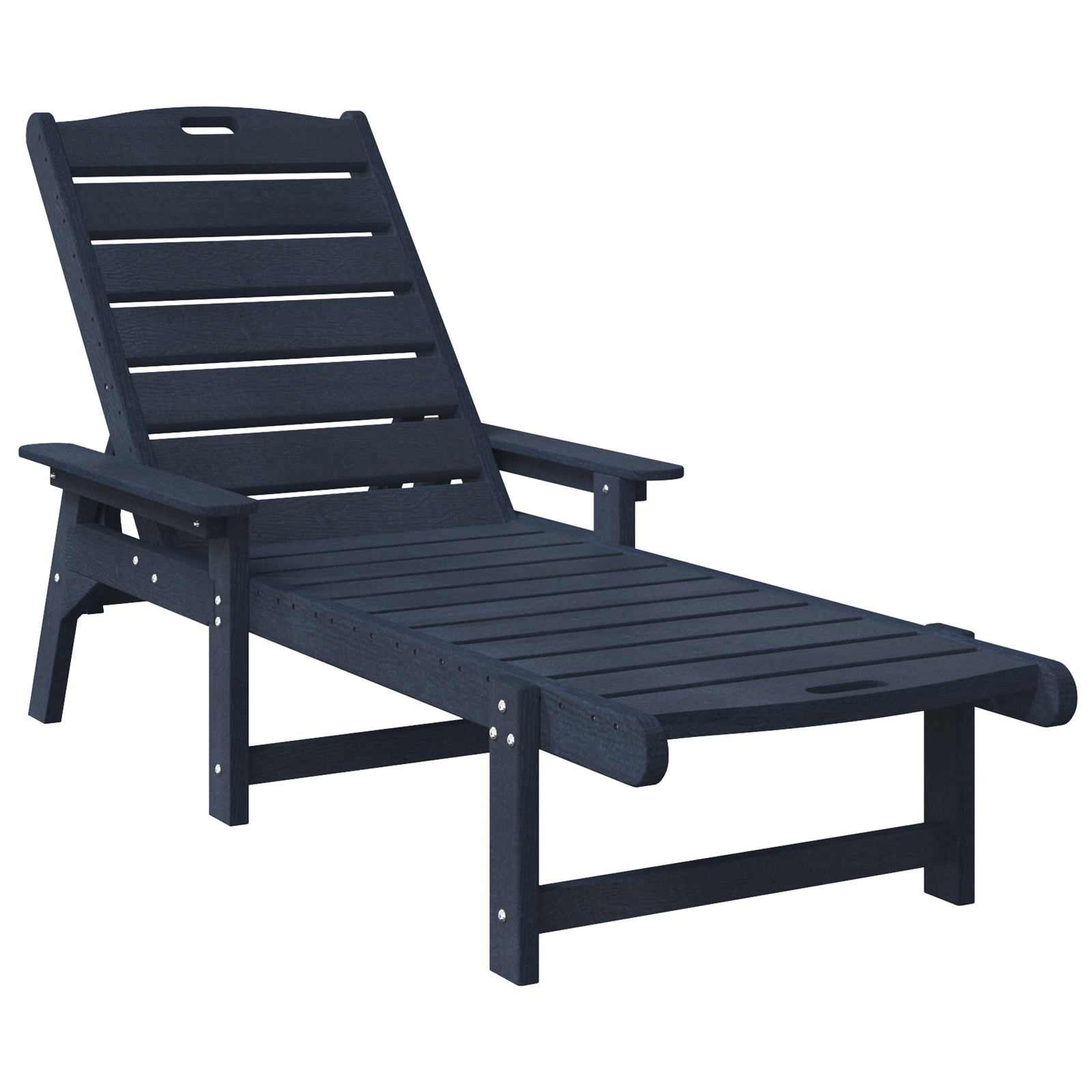 Thumbnail - vidaXL Sonnenliegen 2 Stk Marineblau 162x53x98.5 cm HDPE, Sonnenliege Marineblau 53x162x98.5 cm HDPE
