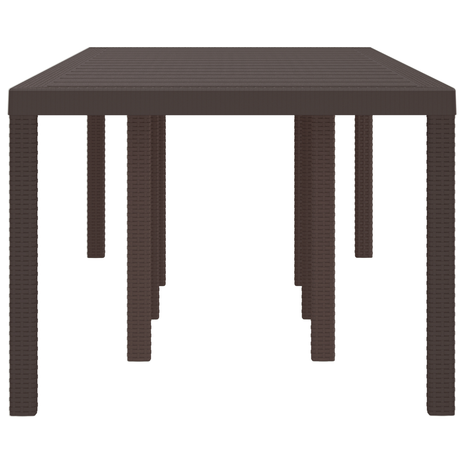vidaXL Zunanja Miza Rjava 250x100x73 cm Poly Rattan, vidaXL Zunanja Miza Rjava 100x100x73 cm Poly Rattan, vidaXL Zunanja Miza Rjava 150x100x73 cm Poly Rattan - Image 6