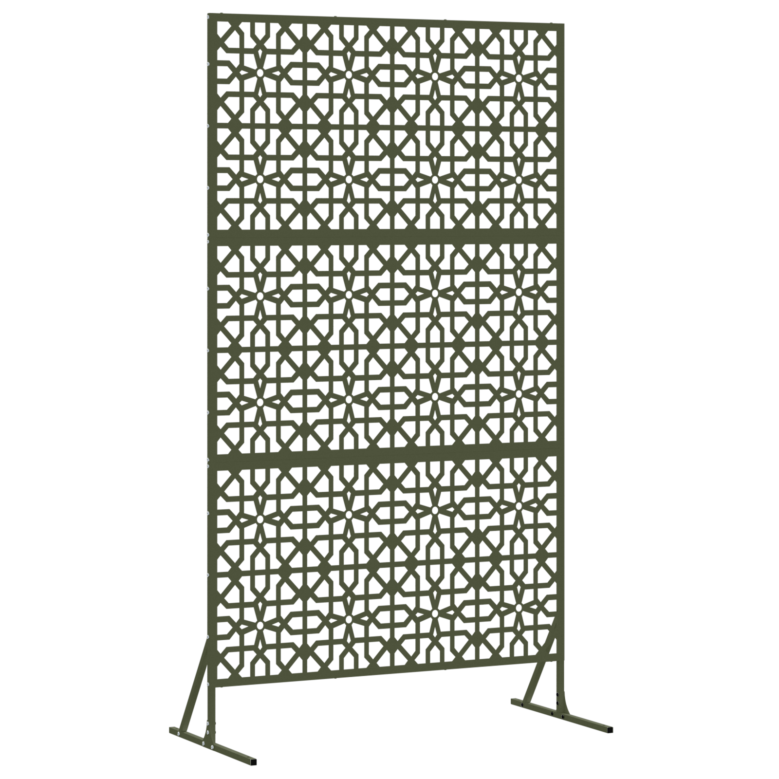 vidaXL panou de fencing metalic  Verde Oliv Metal Mare