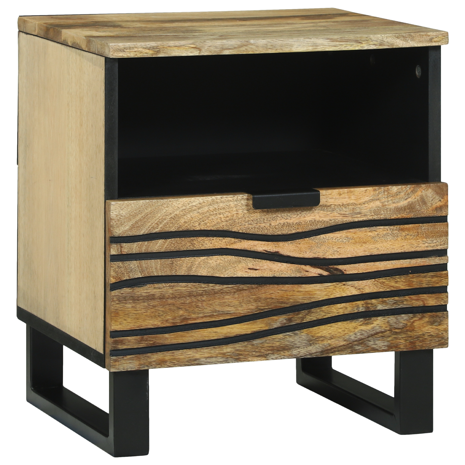 Mobilă și Mobilier - Cabinet noptieră 40x33x46 cm Lemn Solid de Mango