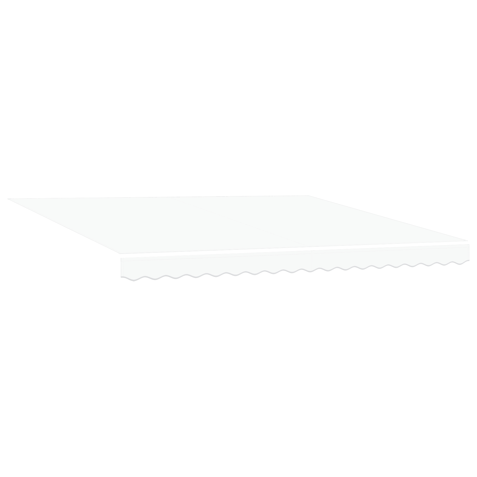 vidaXL ročna retraktibilna tenda z LED bela 400x300 cm, VidaXL zamenjava tkanine za 4x3 m okvir bela - Image 2