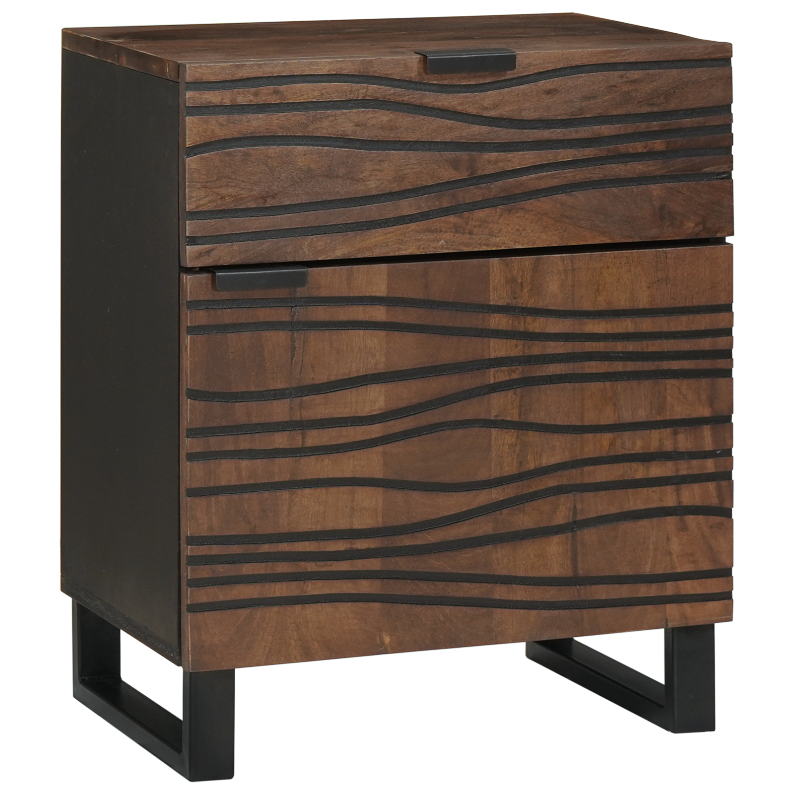 Nachttisch 50x33x60 cm aus Massivwalnuss