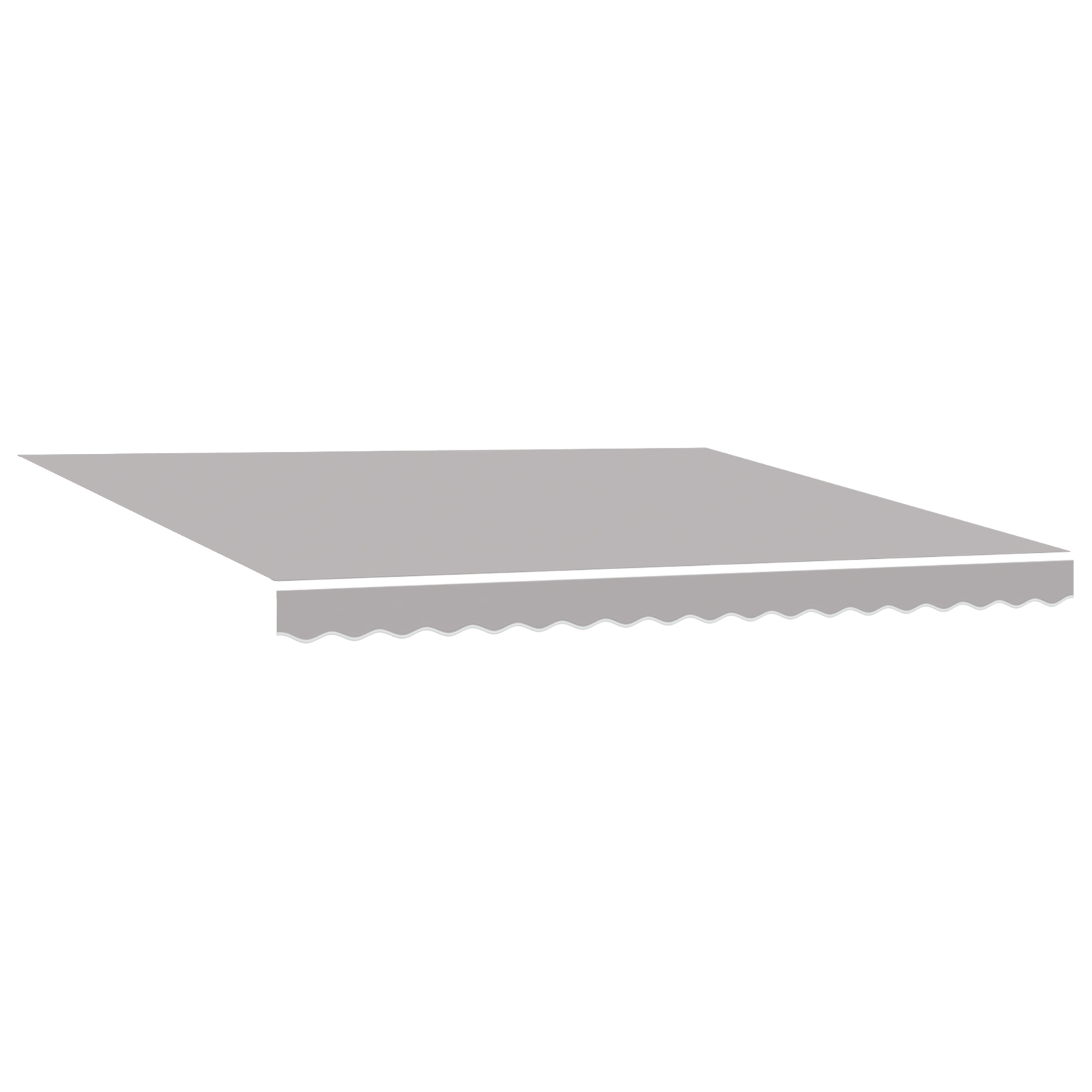 vidaXL Ročna retraktibilna tenda svetlo siva 400x300 cm, vidaXL Zamenjava tkanine za tenda 4x3 m svetlo siva - Image 5