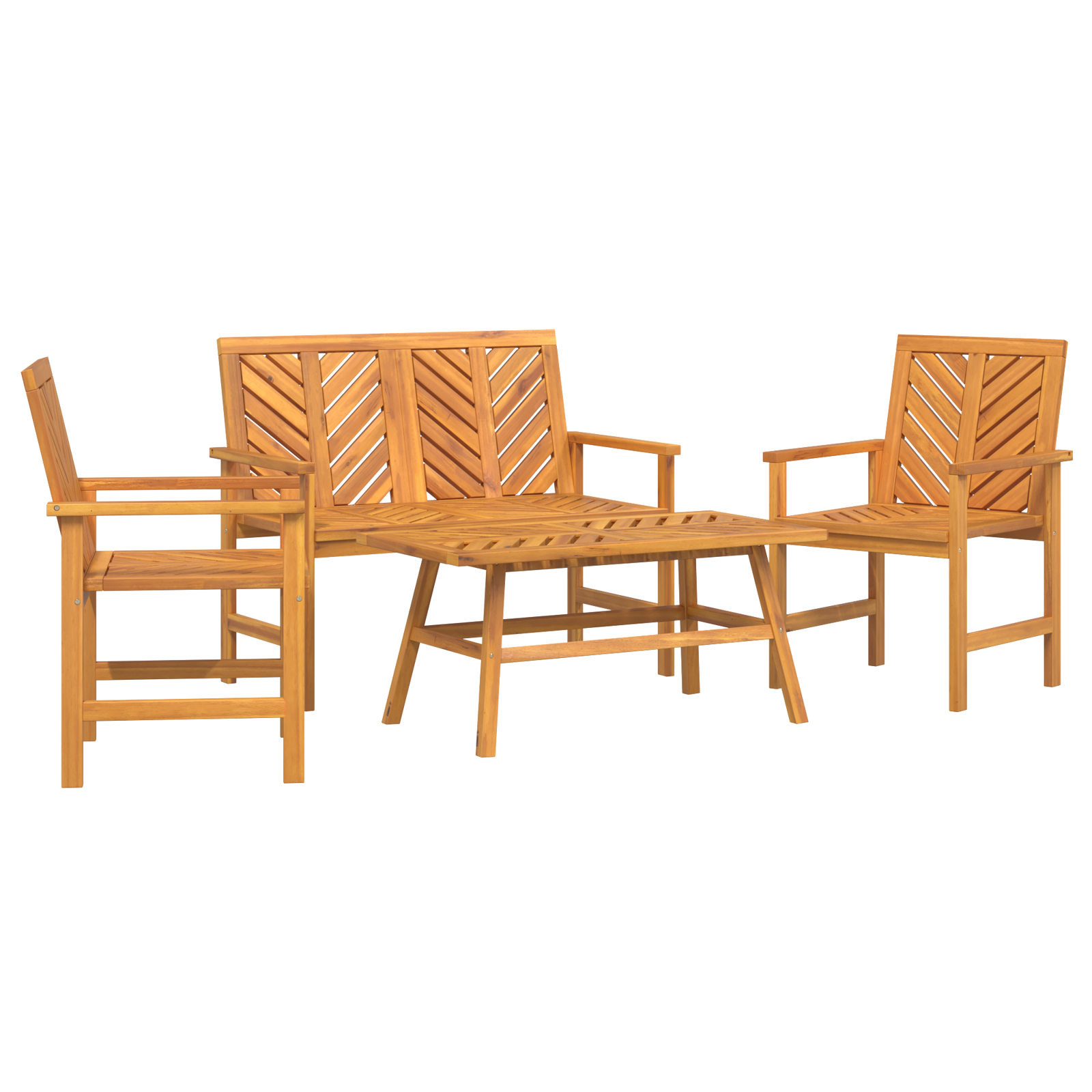 Thumbnail - vidaXL 4-teilige Garten Lounge Set Massivholz Akazie