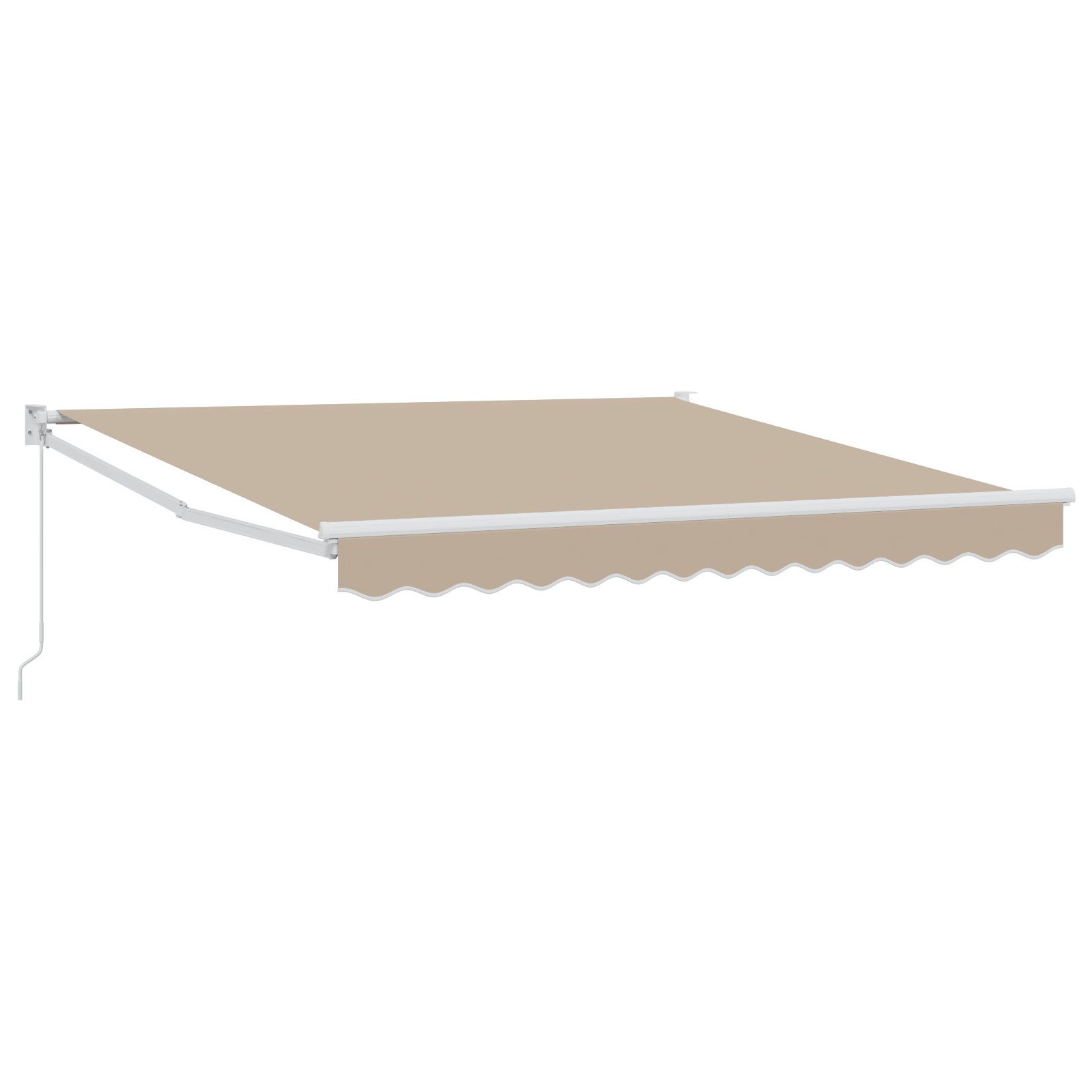 Thumbnail - vidaXL Manuelle Einziehbare Markise Beige 300x250 cm,  Markisen Austauschstoff für 3x2.5 m Rahmen Beige