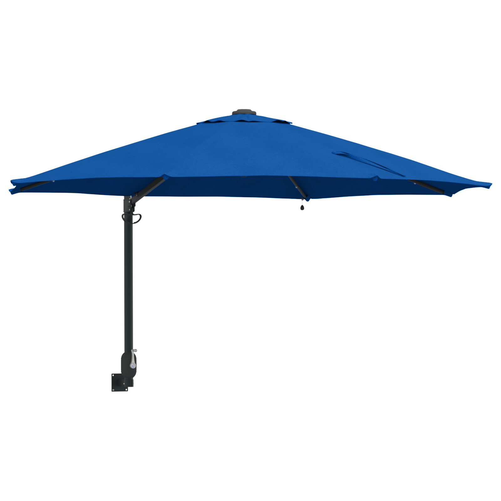 Thumbnail - vidaXL Wandmontierter Gartenparasol mit LEDs Azurblau 248 cm