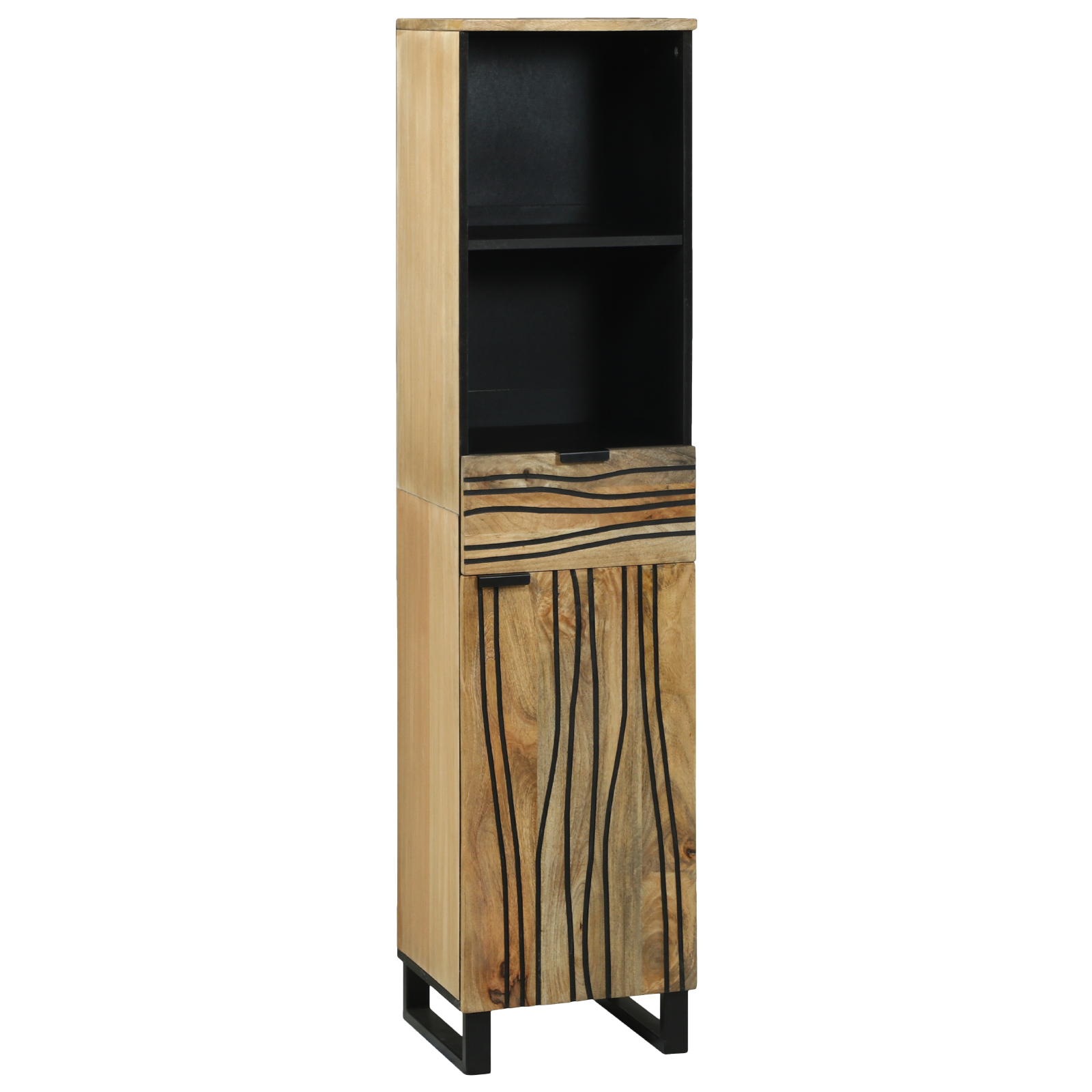 Badezimmerschrank 38x33.5x160 cm Massivholz Mango