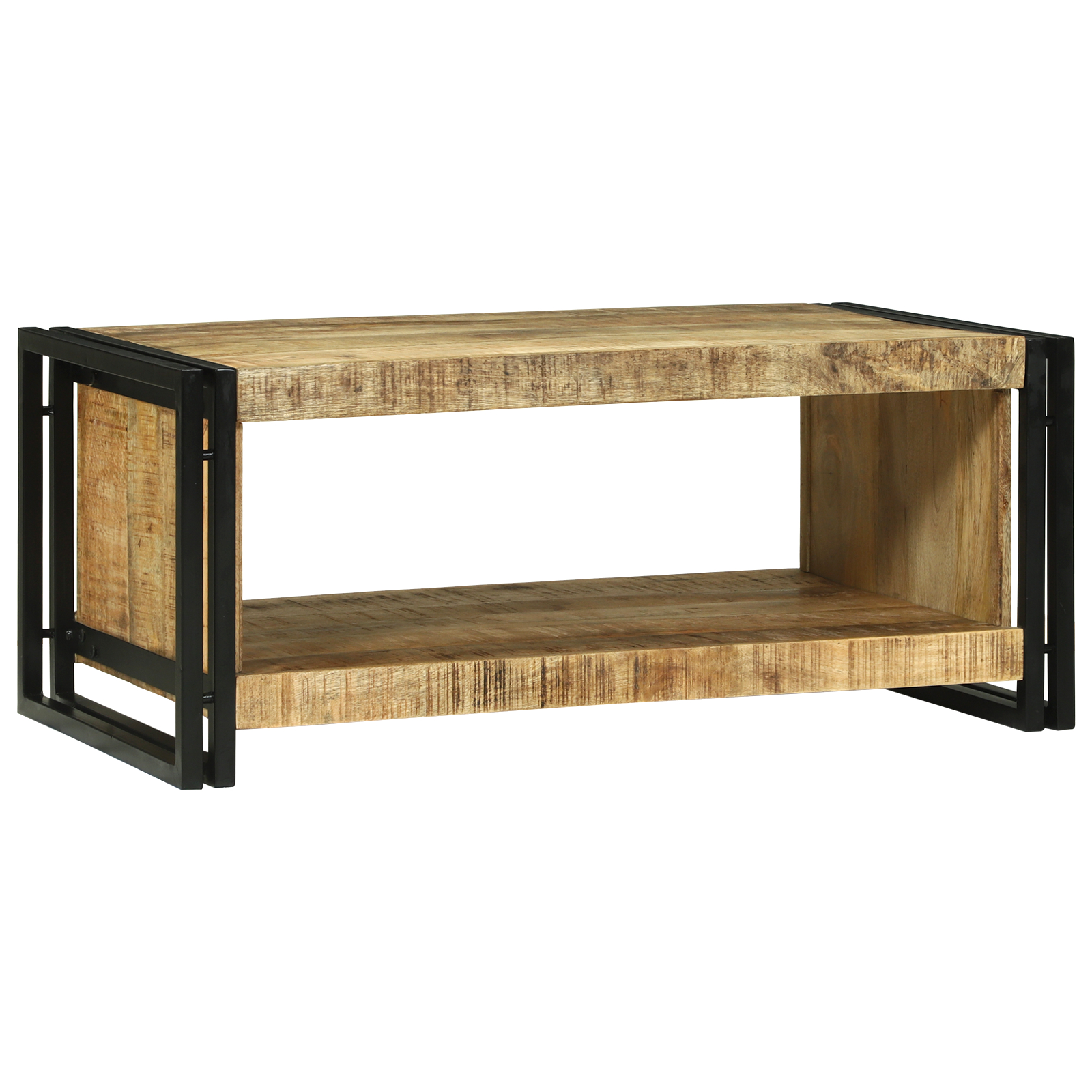 vidaXL Couchtisch 90x50x38 cm aus massivem rauem Mango-Holz