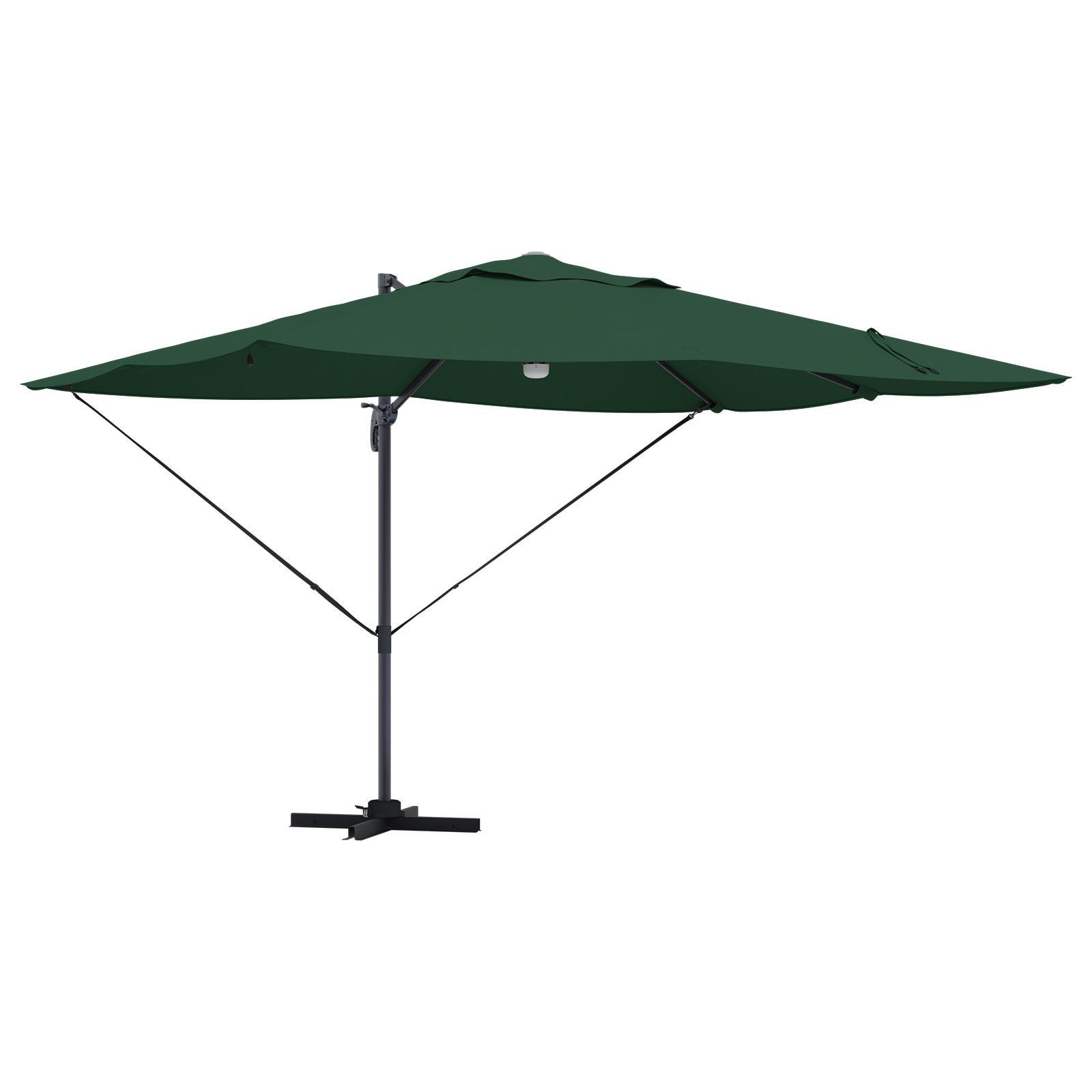 Thumbnail - vidaXL Großer Grüner Freischwingender Sonnenschirm Grün Polyester, Metall