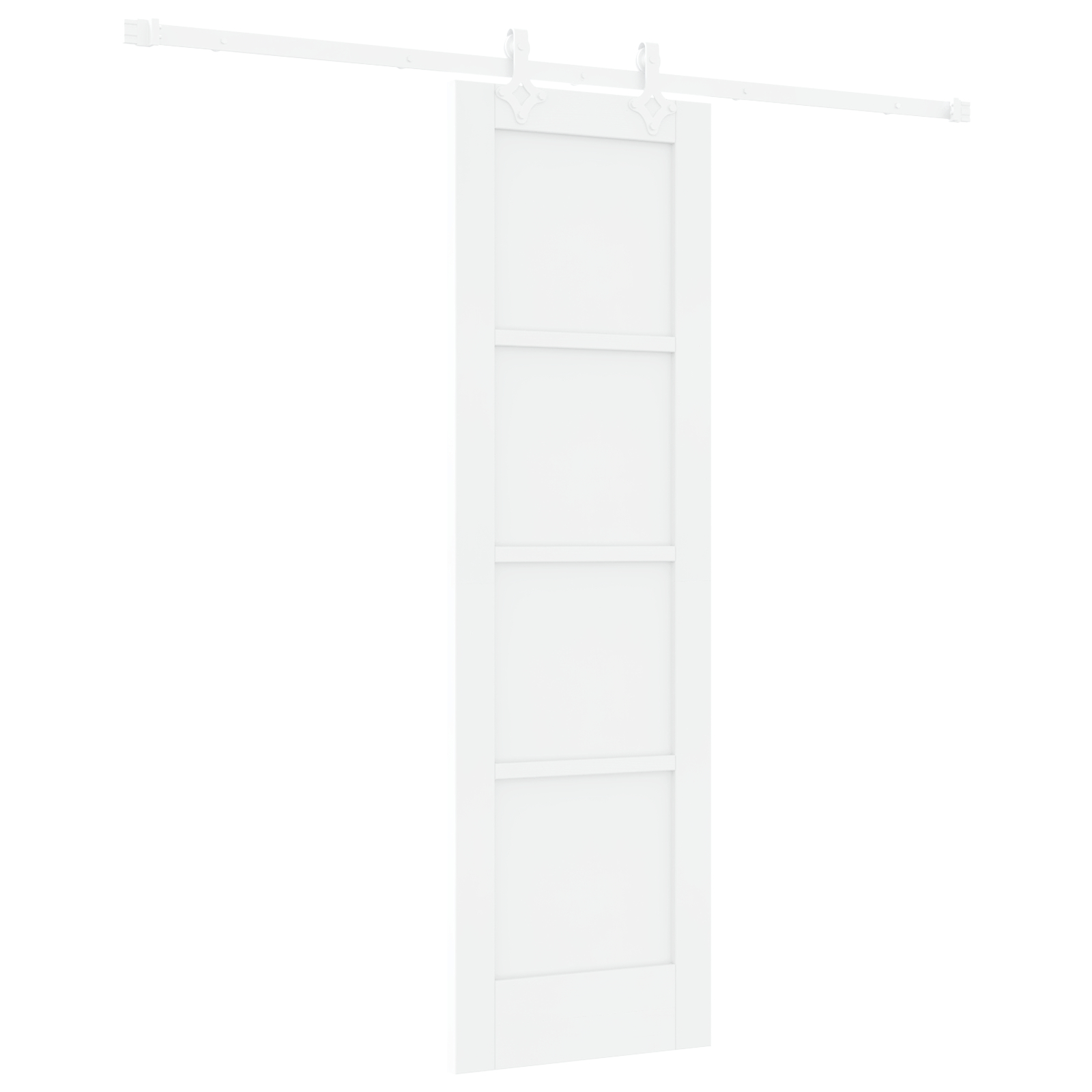 klizna vrata s dijelovima za montažu Bijela 61x198.5 cm Čvrsto drvo bor, vidaXL unutarnja vrata 'ORKDAL'Bijela 61x198.5x4 cm Čvrsto drvo bor - Slika 2