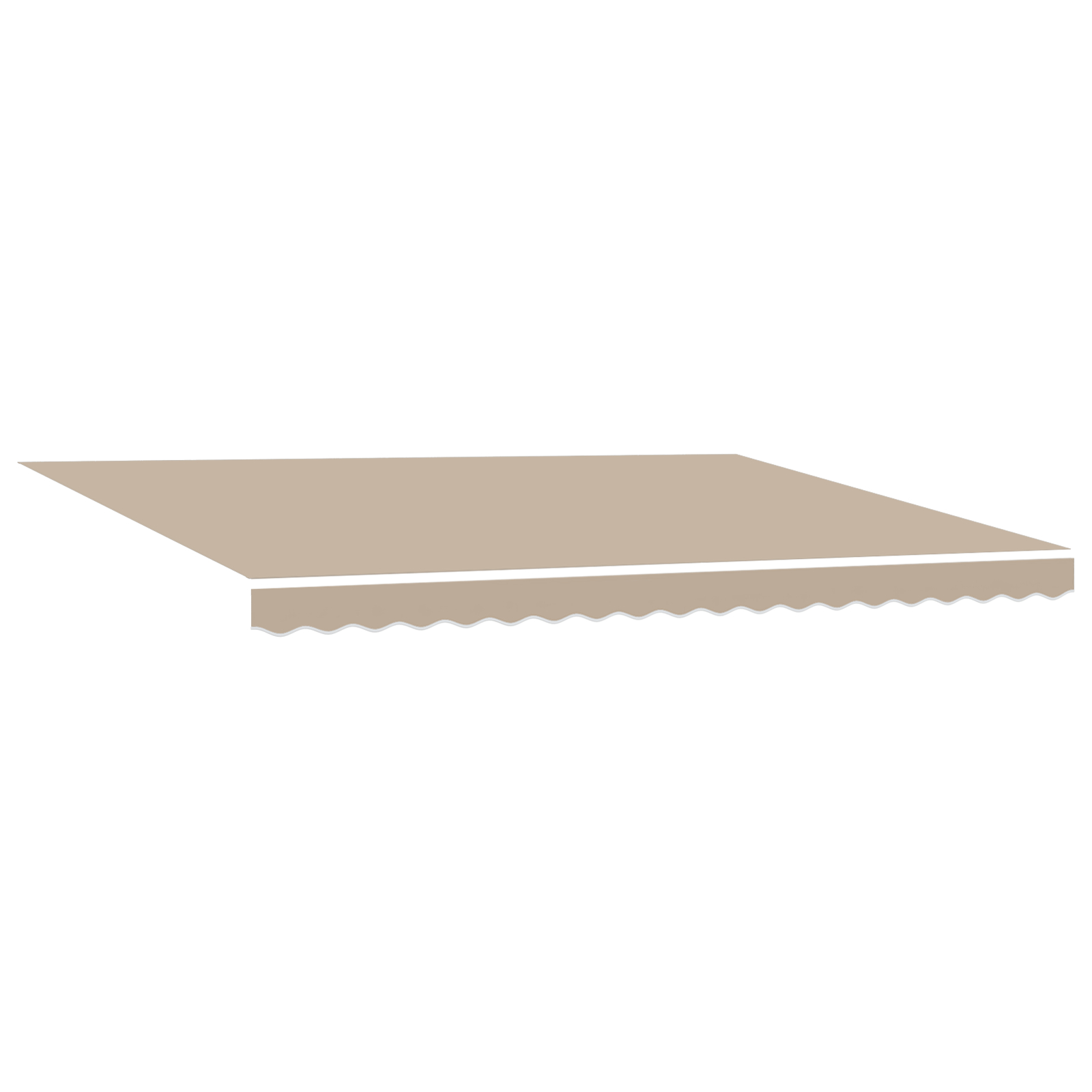 vidaXL Manualna retraktibilna tenda bež 450x300 cm, vidaXL zamenjava tenda za okvir 4.5x3 m bež - Image 5