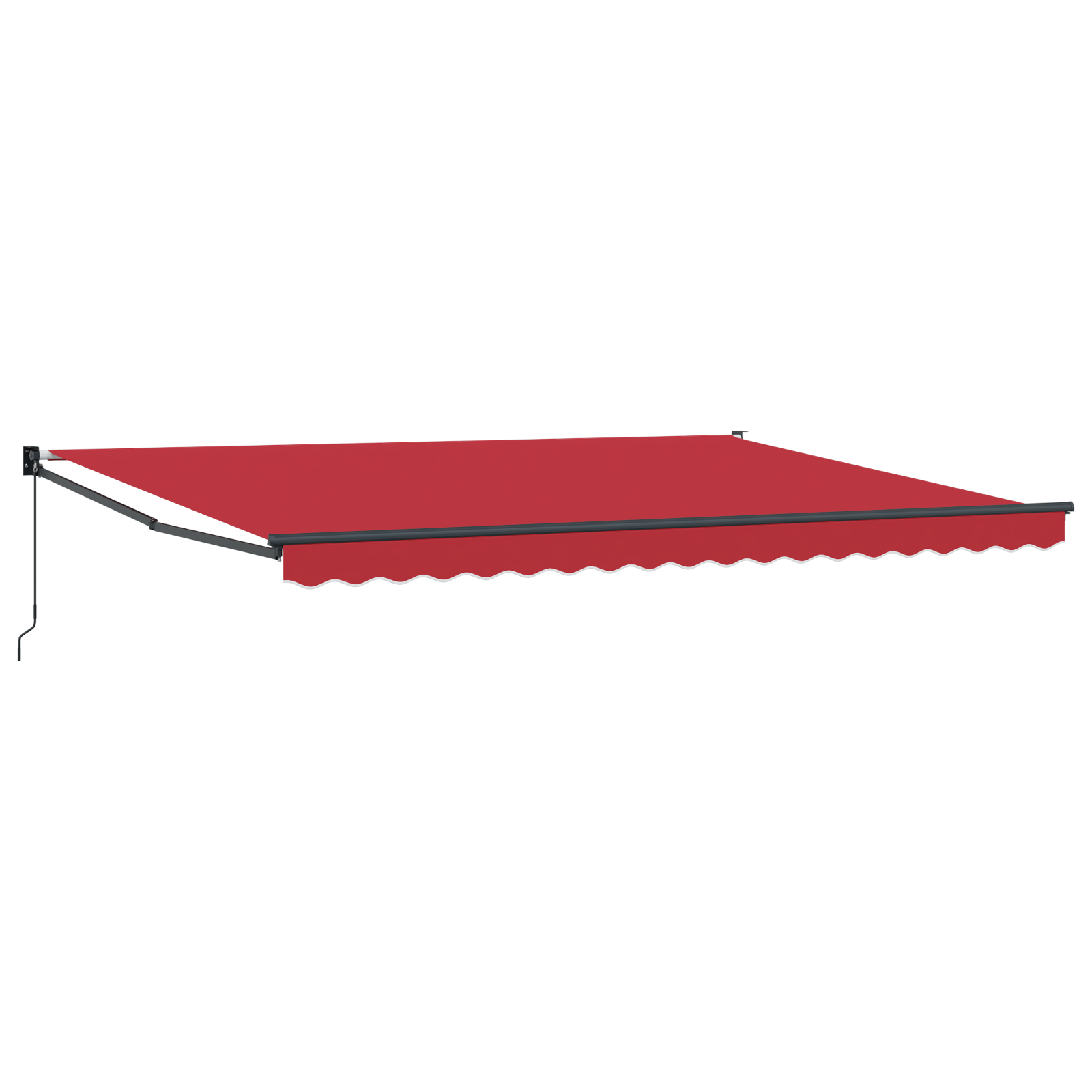 Thumbnail - vidaXL manuelle einziehbare Markise Rot 450x300 cm,  Markisen-Ersatzstoff für 4,5x3 m Rahmen Rot