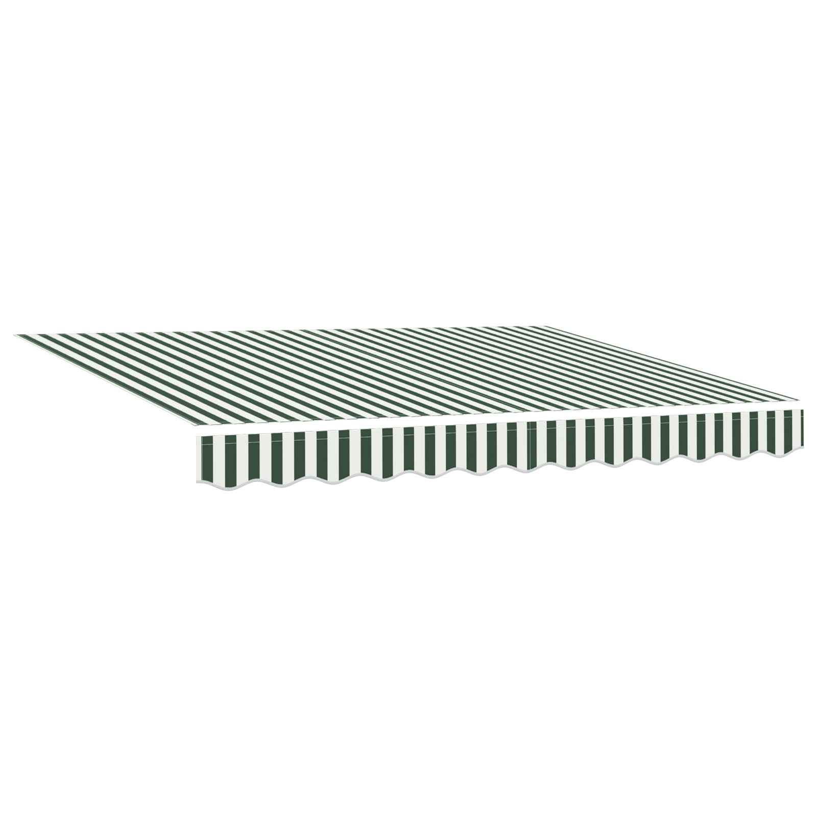vidaXL Ročna Pomikajoča se Tenda Zelena in Bela 350x250 cm, vidaXL Zamenjava Blaga za Tendo 3,5x2,5 m Zeleno in Belo - Image 6