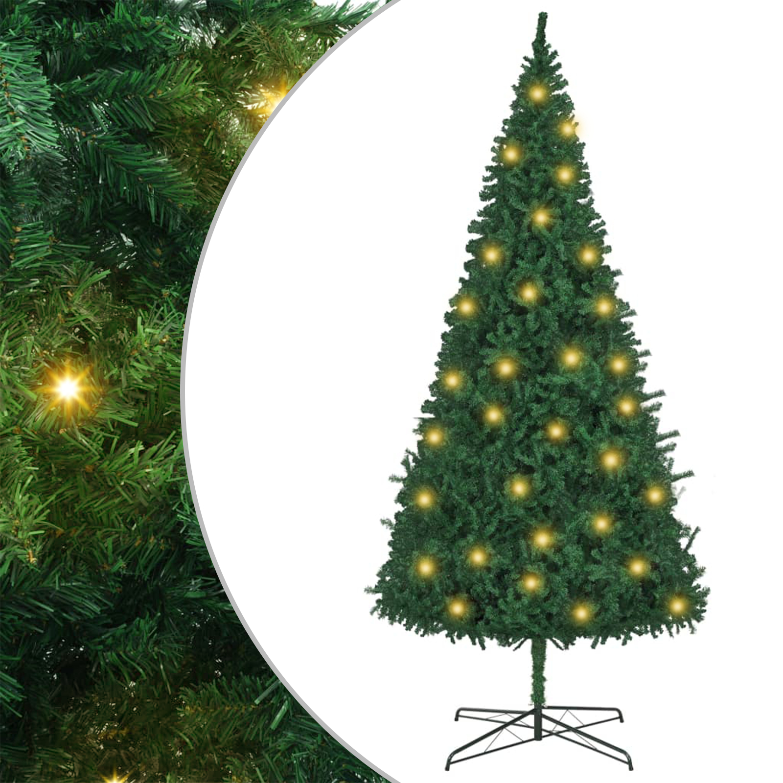 vidaXL Kunstmatige Voorverlichte Kerstboom 400 cm Groen