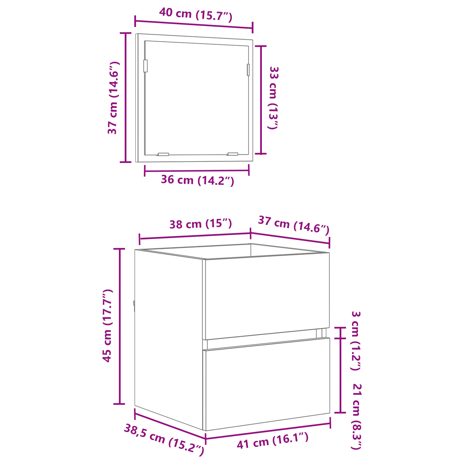 vidaXL Badkameropbergkast Oude Hout MDF met Fineer Medium - Afbeelding 11