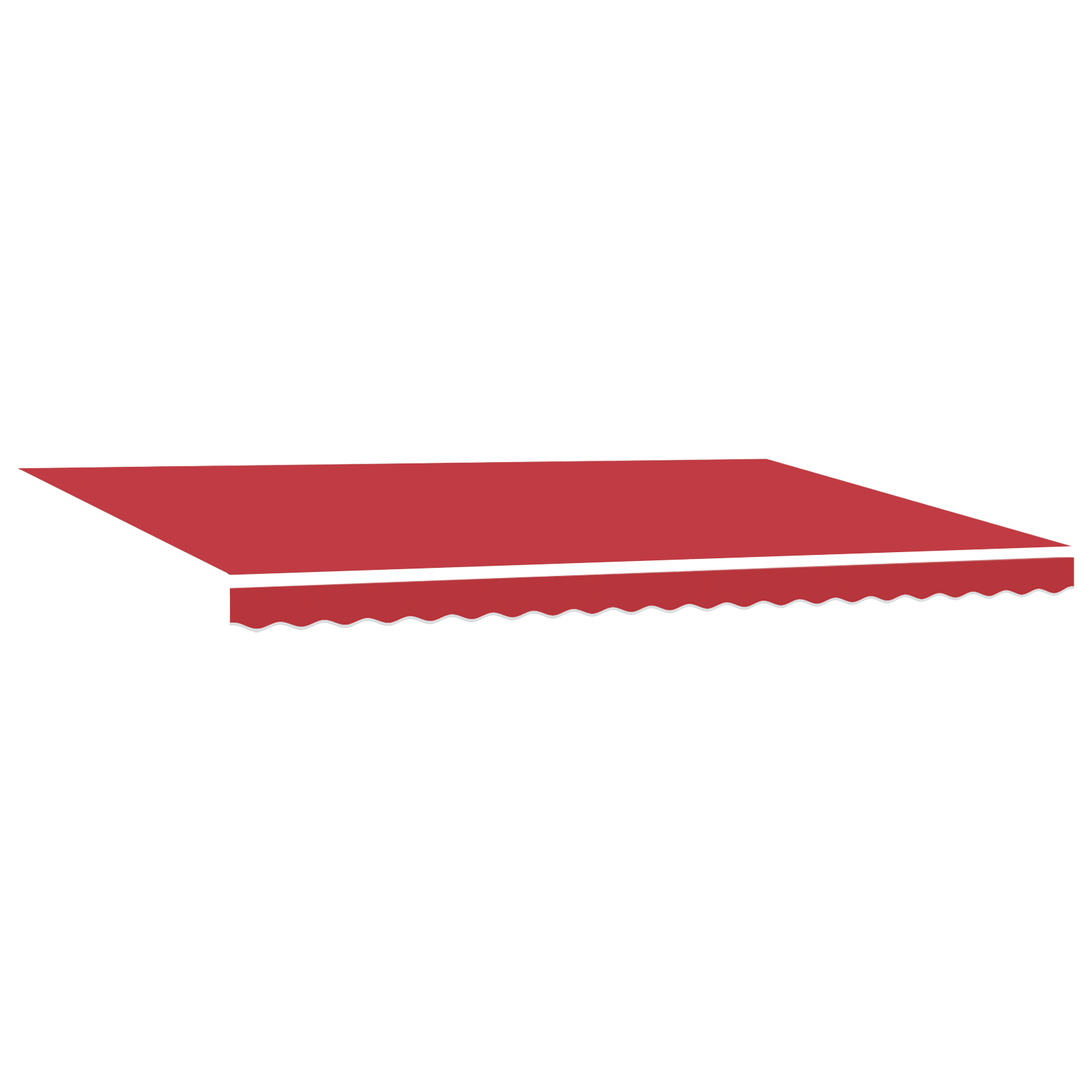 vidaXL Marchiză retractabilă automată roșie 500x300 cm,  Fabrică de înlocuire pentru marchiză 5x3 m cadru roșu