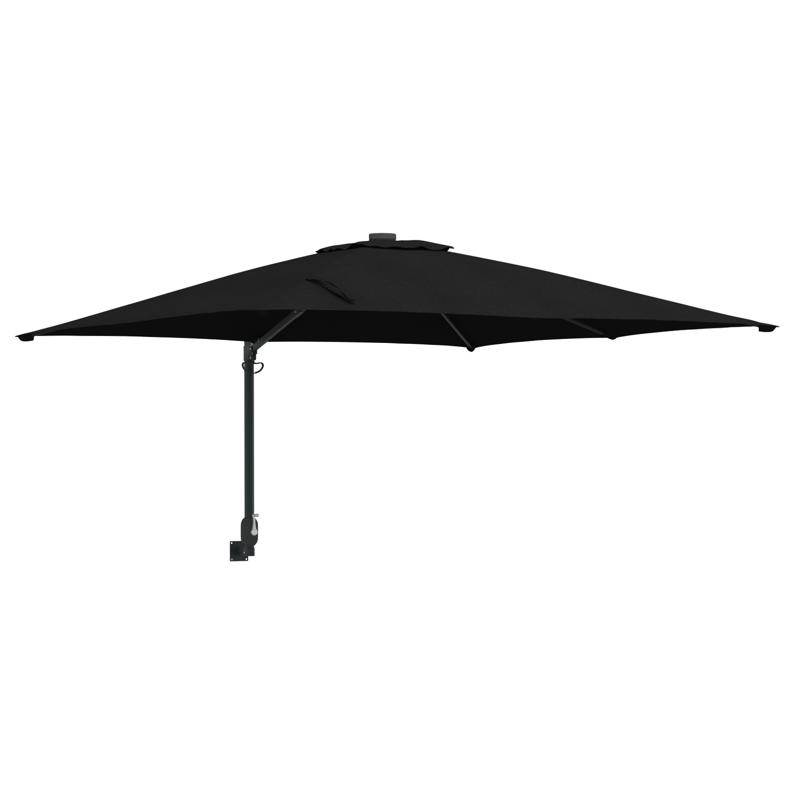 vidaXL Umbrelă de terasă  Negru Poliester, Oțel Mare Înclinabil