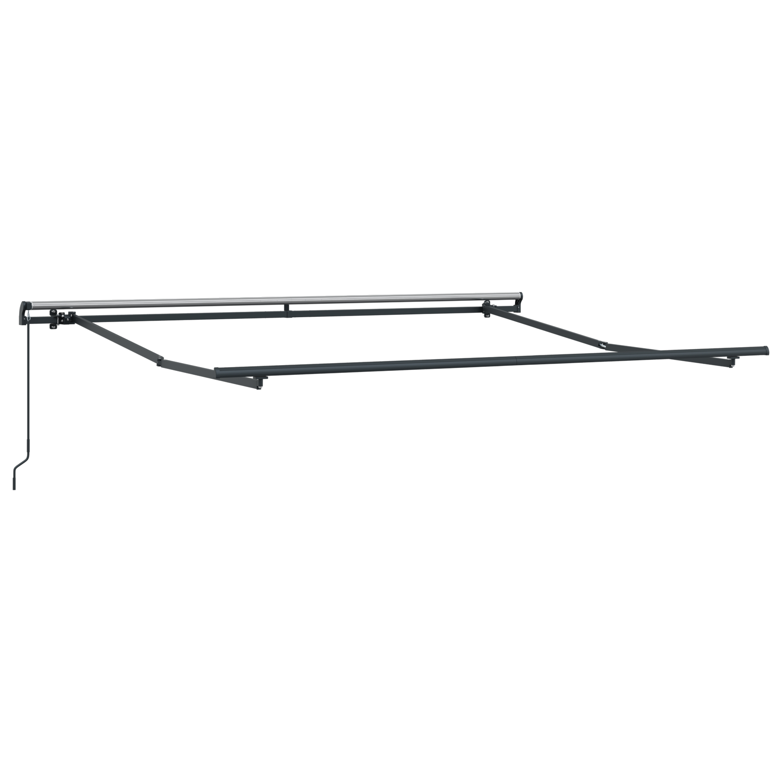 vidaXL Svetlo siva ročna retraktibilna tenda 350x250 cm, vidaXL tenda zamenjava materiala za 3.5x2.5m okvir svetlo siva - Image 5