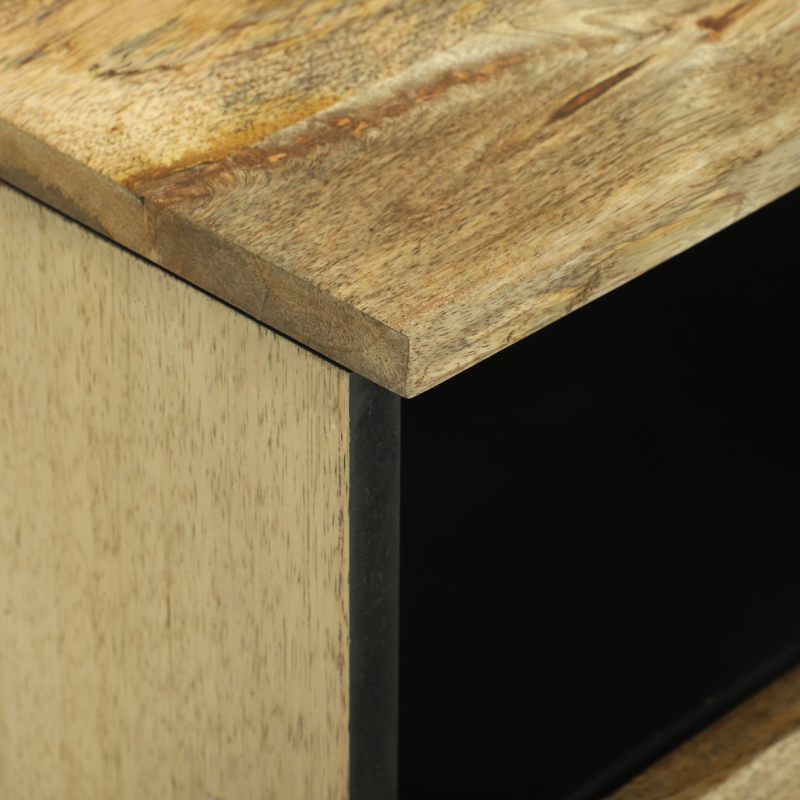 Noptiere 2 pcs 40x33x46 cm Lemn solid de mango [7]