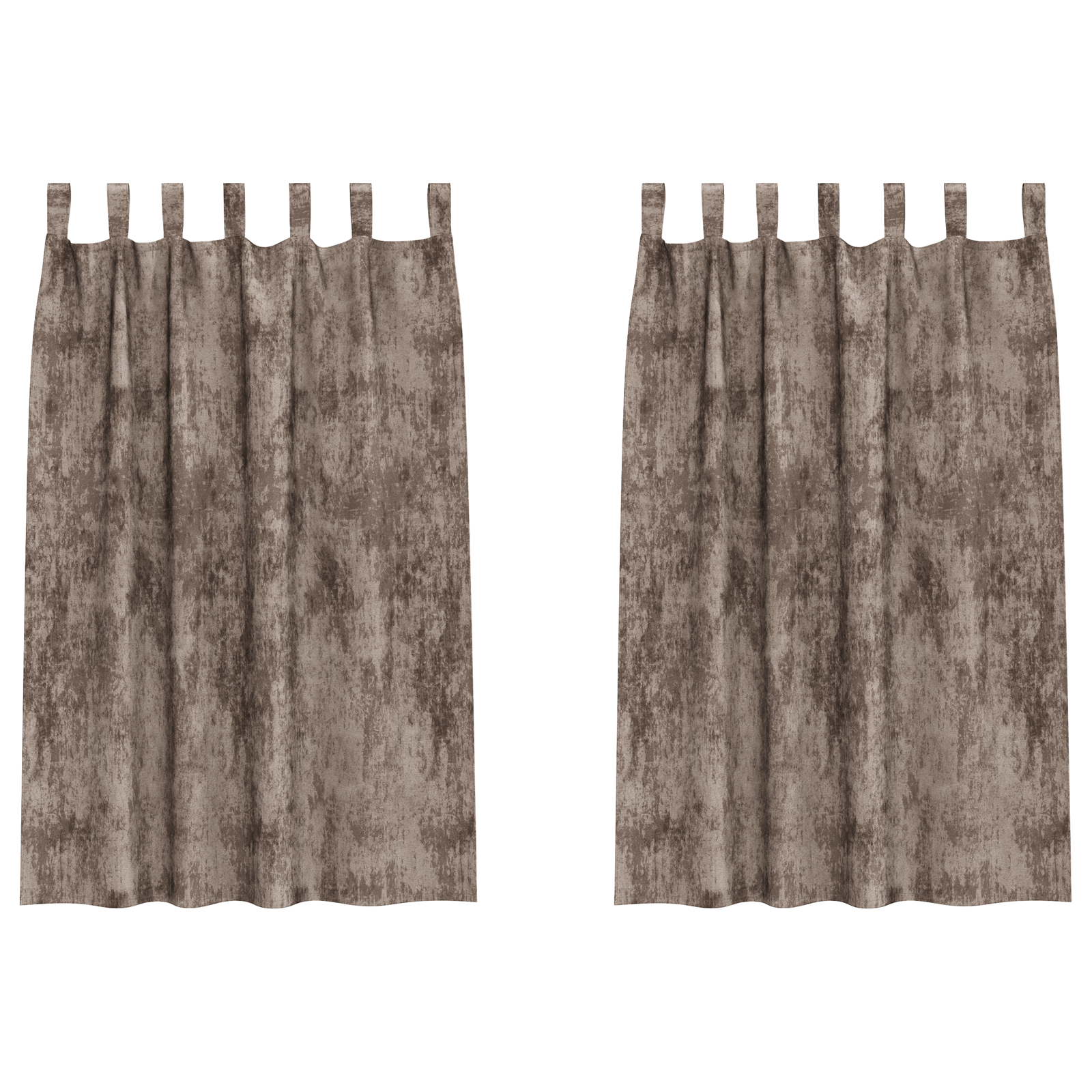 zavjese od baršuna 2 kom sa petljama kapučino 175x140 cm - Slika 2