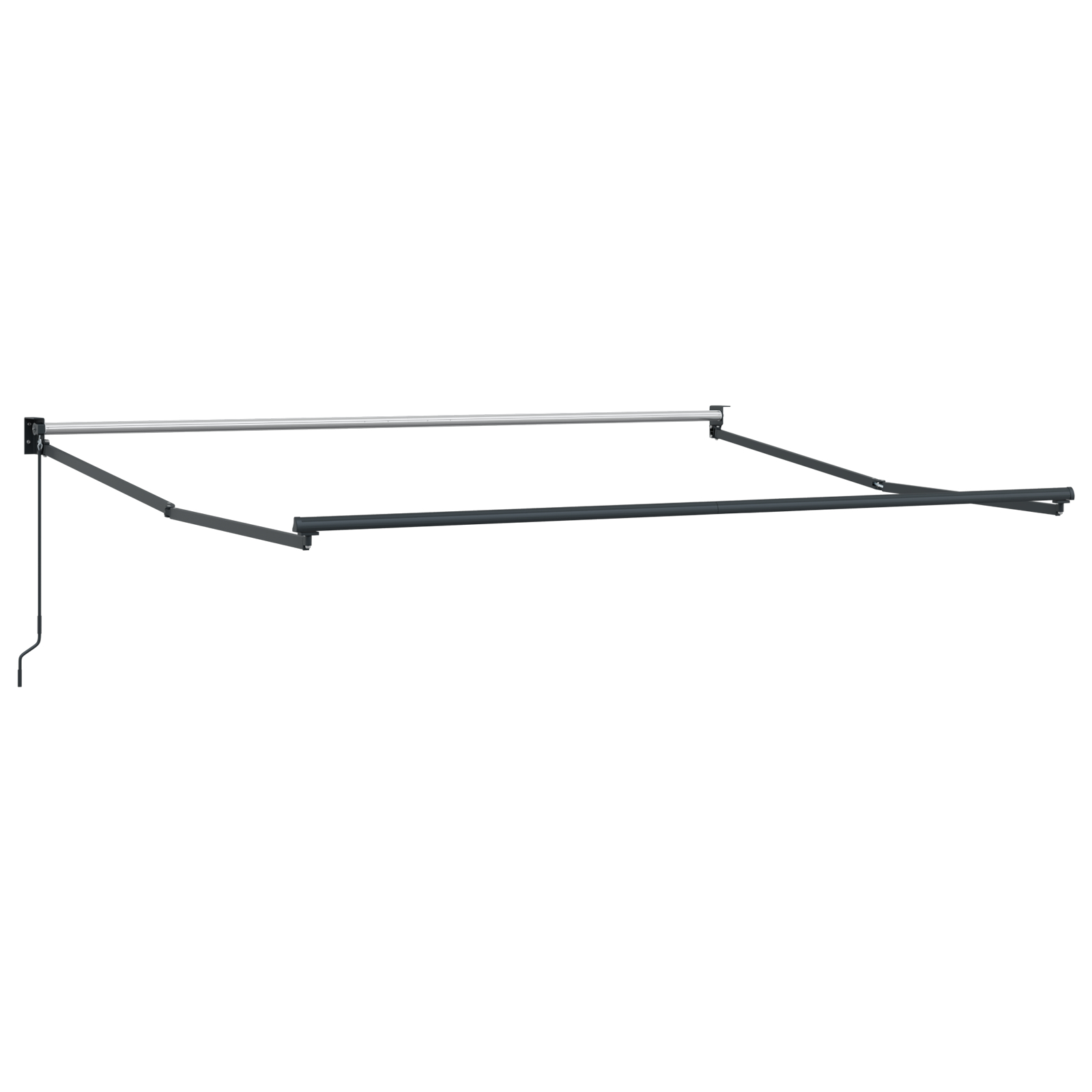 vidaXL Ročna Retraktibilna Tenda Črna 300x250 cm, vidaXL Zamenjava Tkanine za Tendo 3x2,5 m Črna - Image 6