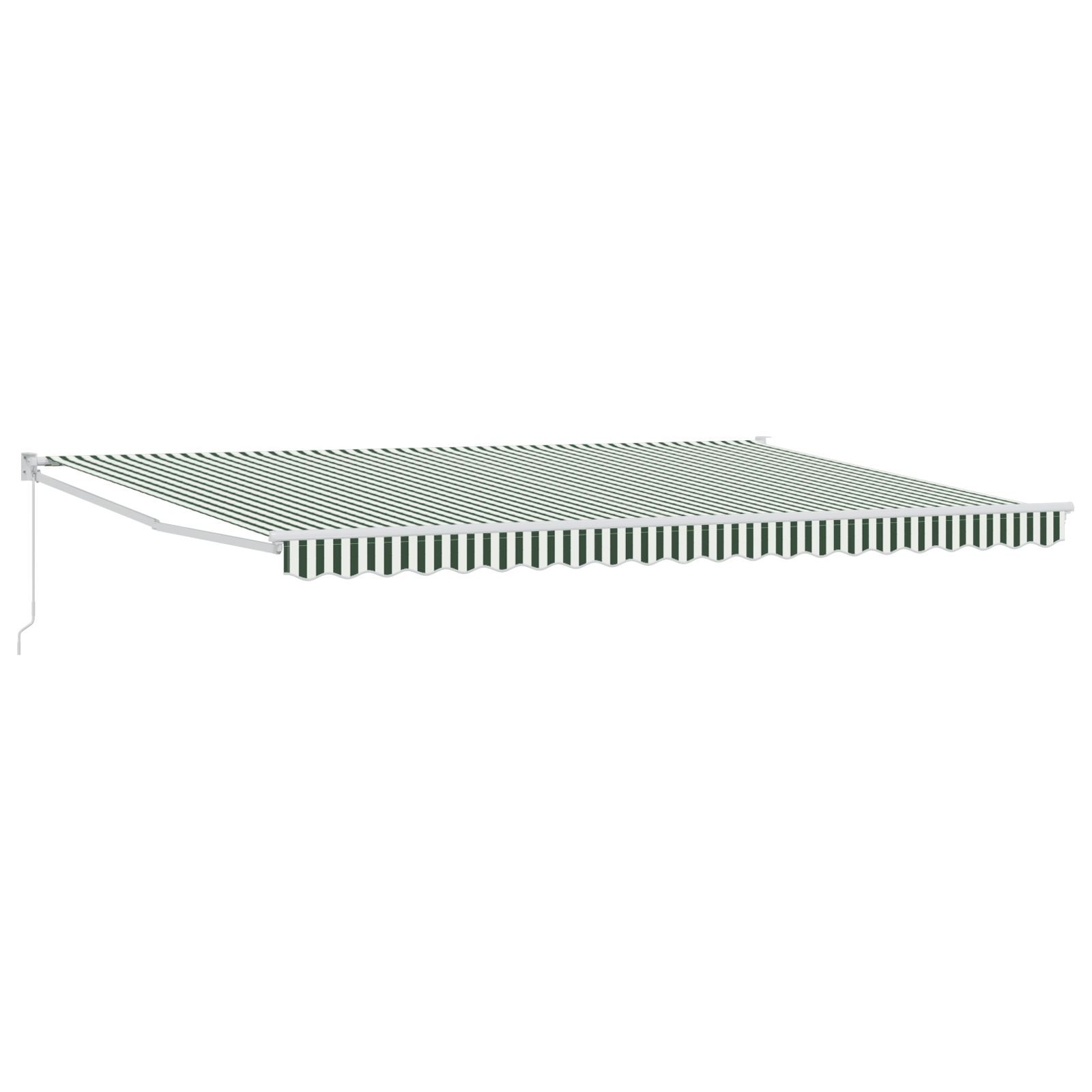 vidaXL Marchiză manuală retractabilă verde și alb 500x300 cm,  Material de înlocuire pentru marchiză 5x3 m, verde și alb