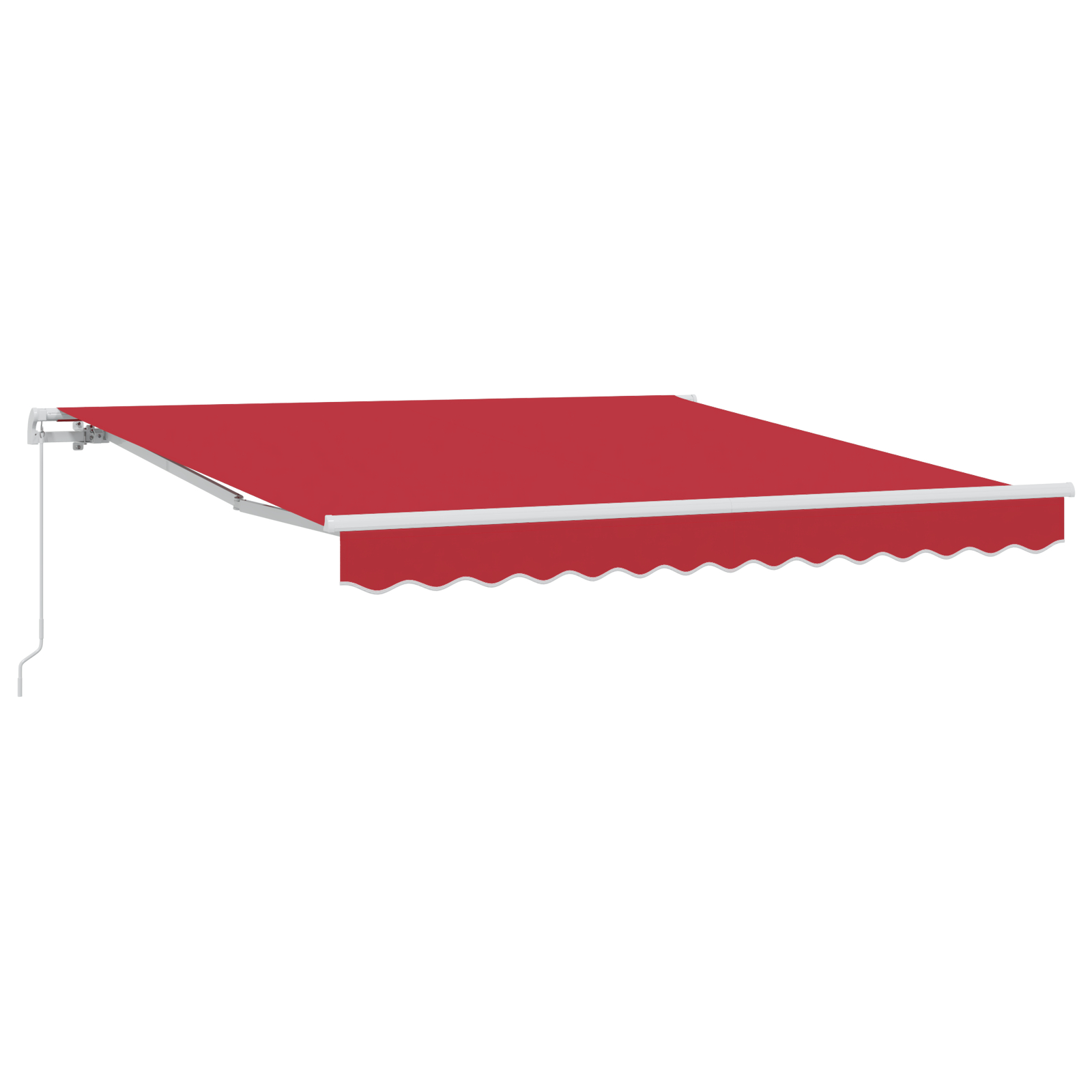 Thumbnail - vidaXL manuelle einziehbare Markise rot 300x250 cm, Markisenstoff für 3x2.5 m Rahmen rot