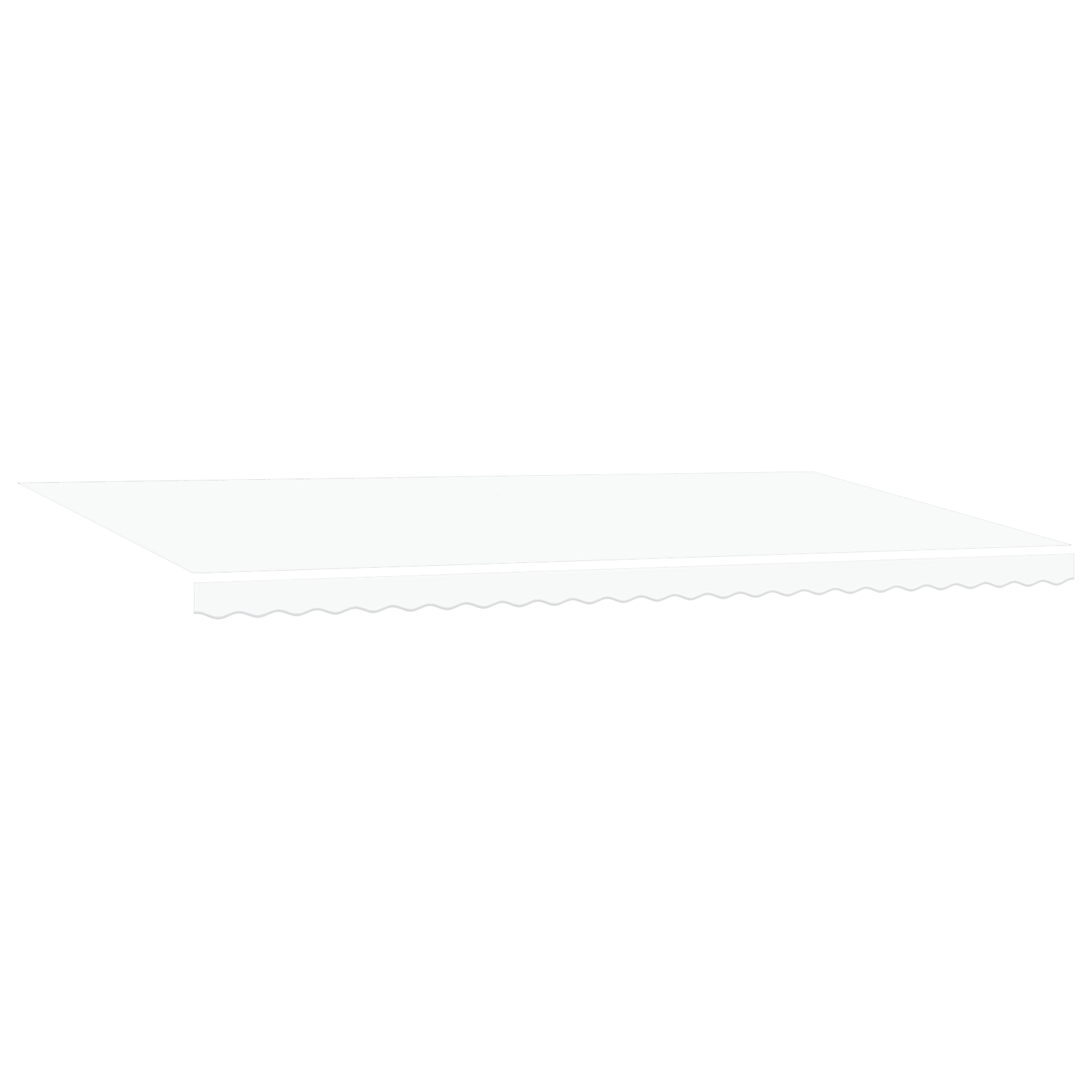 vidaXL Ročna retractibilna tende bela 600x350 cm, vidaXL Vzorec tkanine za nadomestitev tende za okvir 6x3,5 m bela - Image 2