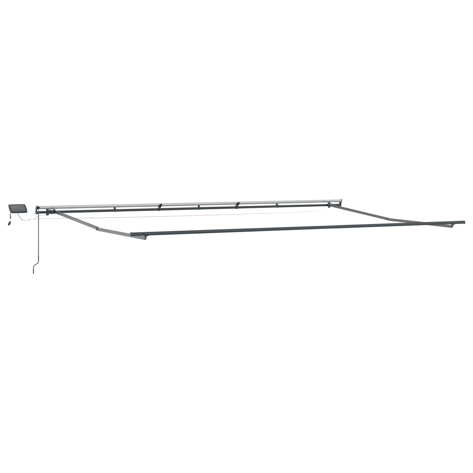 vidaXL Ročna zložljiva tenda z LED zeleno in belo 600x350 cm, vidaXL Zamenjava tenda za okvir 6x3.5 m zeleno in belo - Image 6