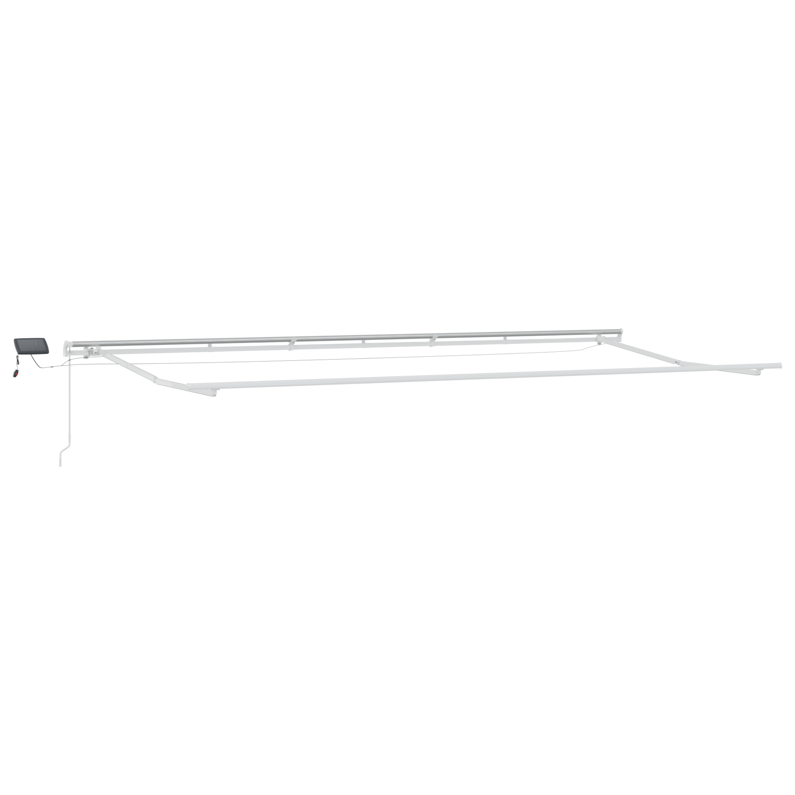 vidaXL Ročna retraktibilna tenda z LED belo 600x300 cm, vidaXL Tenda za zamenjavo blaga za okvir 6x3 m bela - Image 6
