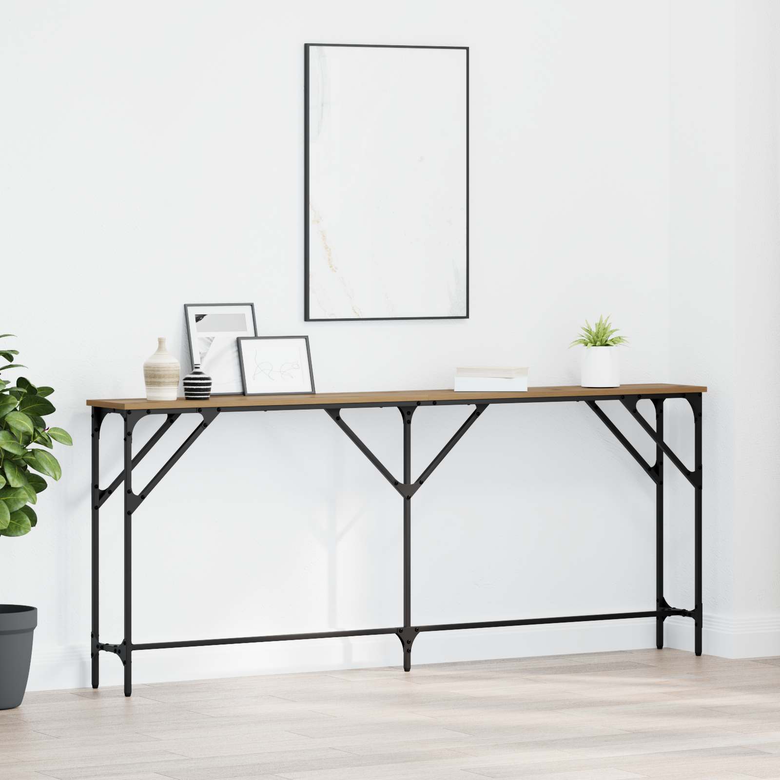 vidaXL Console Tafel Artisan Eiken 180x23x75 cm Engineered Wood
