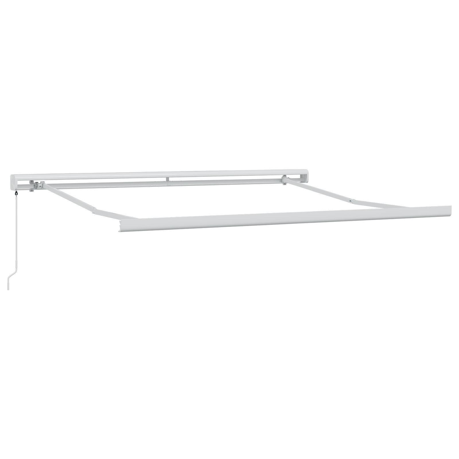 vidaXL Ročna Retraktibilna Tenda Bela 300x250 cm, vidaXL Nadomestno Platno za Tendo 3x2,5 m Bela - Image 5