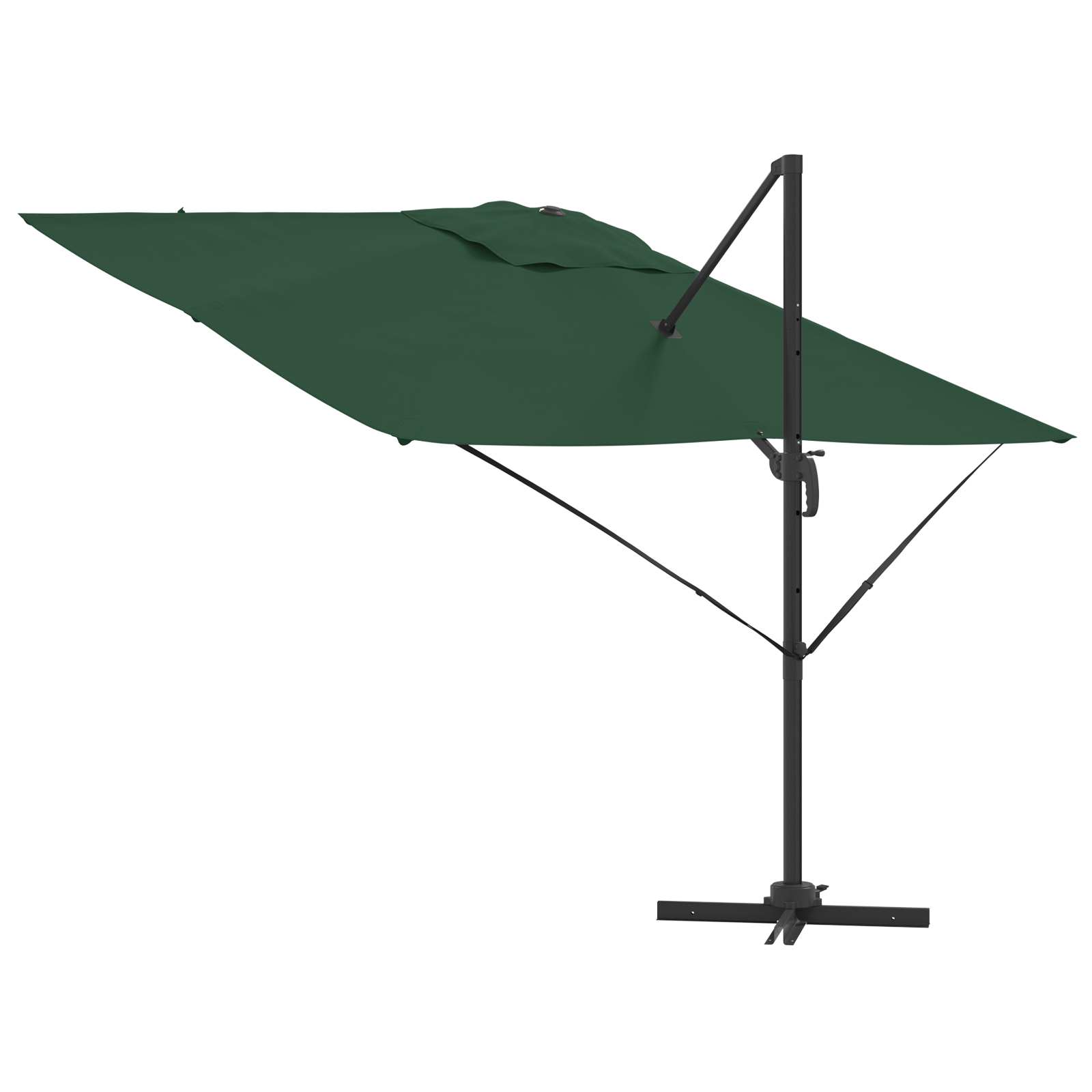 vidaXL Kantilever Roma Parasol Zeleni 286x285x265 cm Aluminij - Image 9