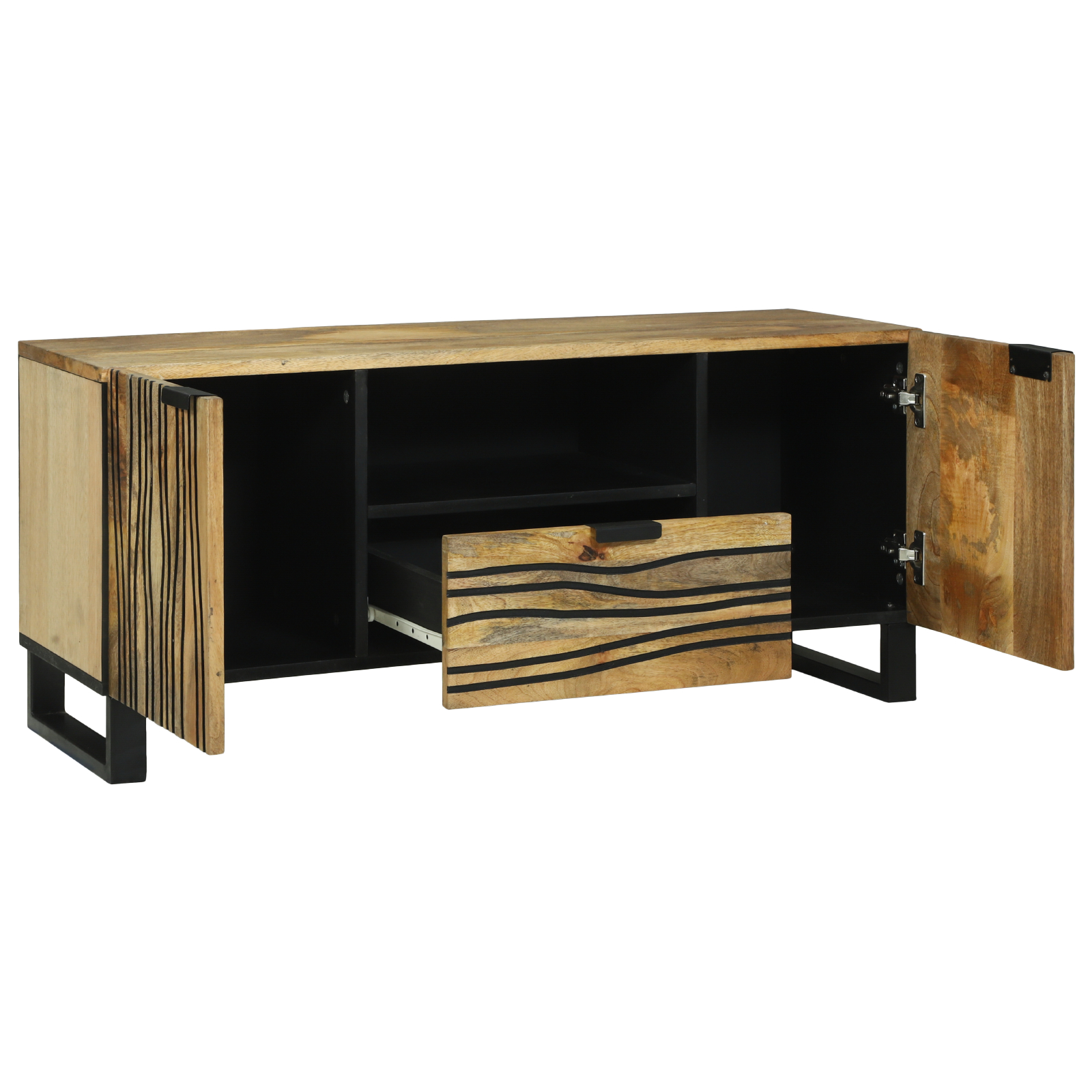 Dulap TV 105x33.5x46 cm din Lemn Solid de Mango [2]
