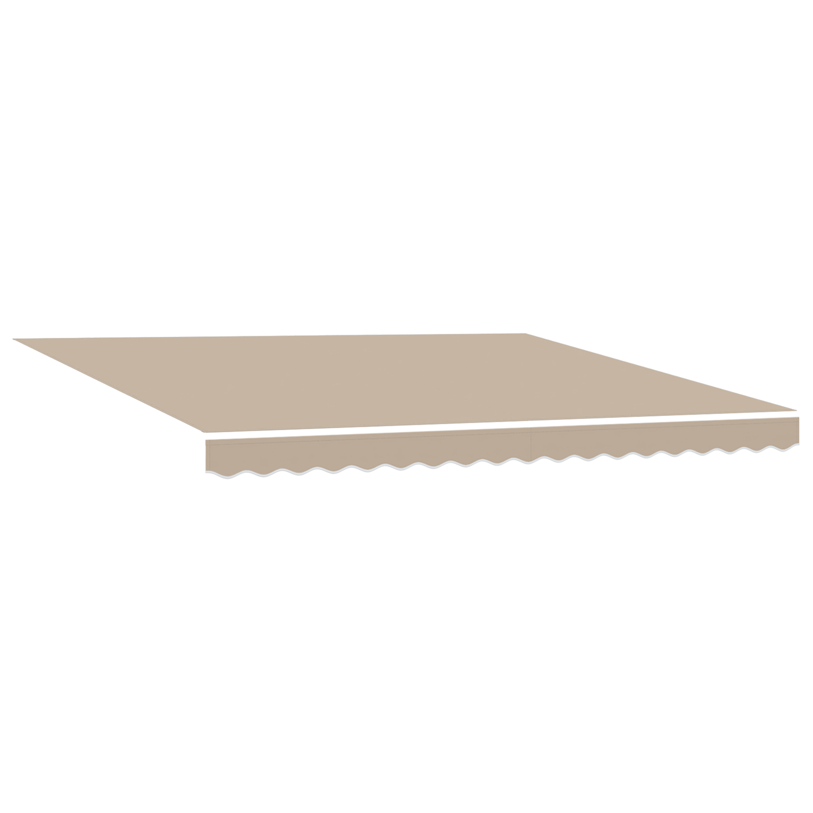 vidaXL Ročna Retraktibilna Tenda Bež 400x300 cm, vidaXL Zamenjava Tende za okvir 4x3 m Bež - Image 5