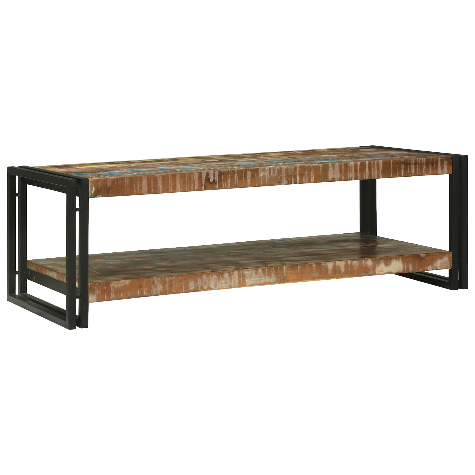 Couchtisch Multicolor 120x50x38 cm Massivholz Recyceltes Holz
