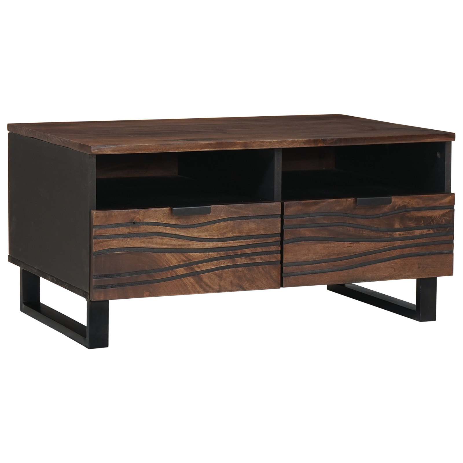 Couchtisch 80x54x40 cm aus massivem Mangoholz