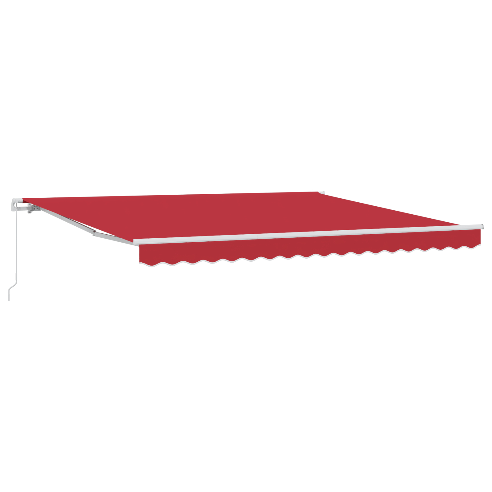 vidaXL Ročna retraktibilna tenda Rdeča 400x350 cm, vidaXL Tenda zamenjava tkanine za okvir 4x3.5 m Rdeča - Image 2